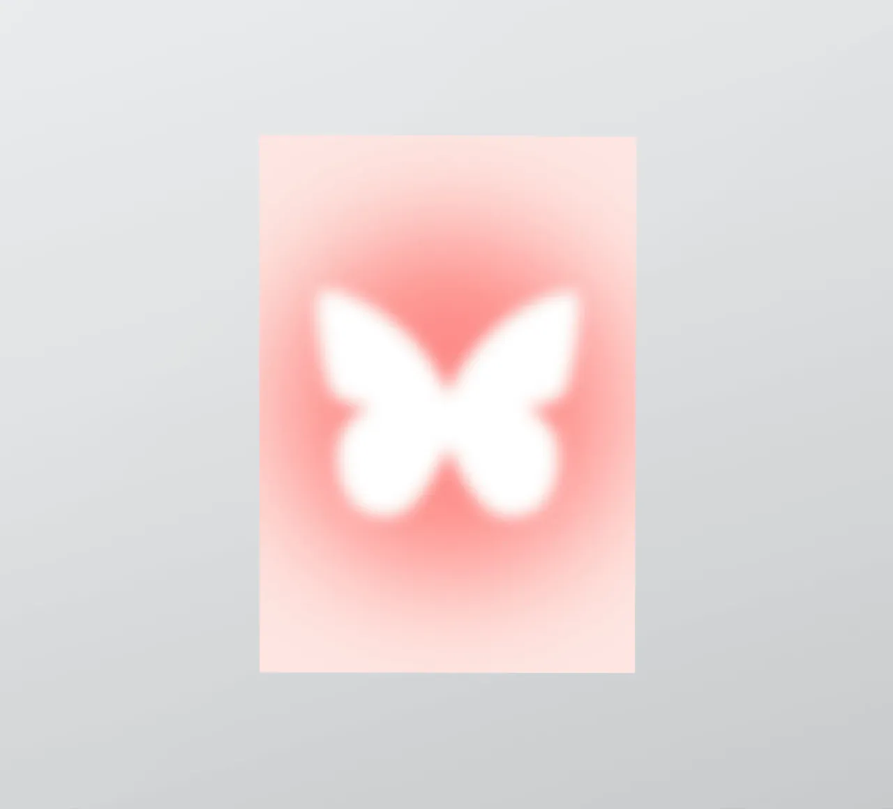 Red Peach Butterfly Aura Gradient Abstract Art Print pegatina de homdeco
