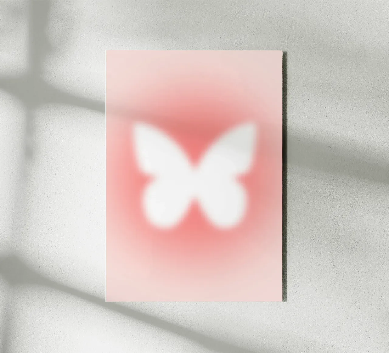 Red Peach Butterfly Aura Gradient Abstract Art Print aluminio dibond de homdeco