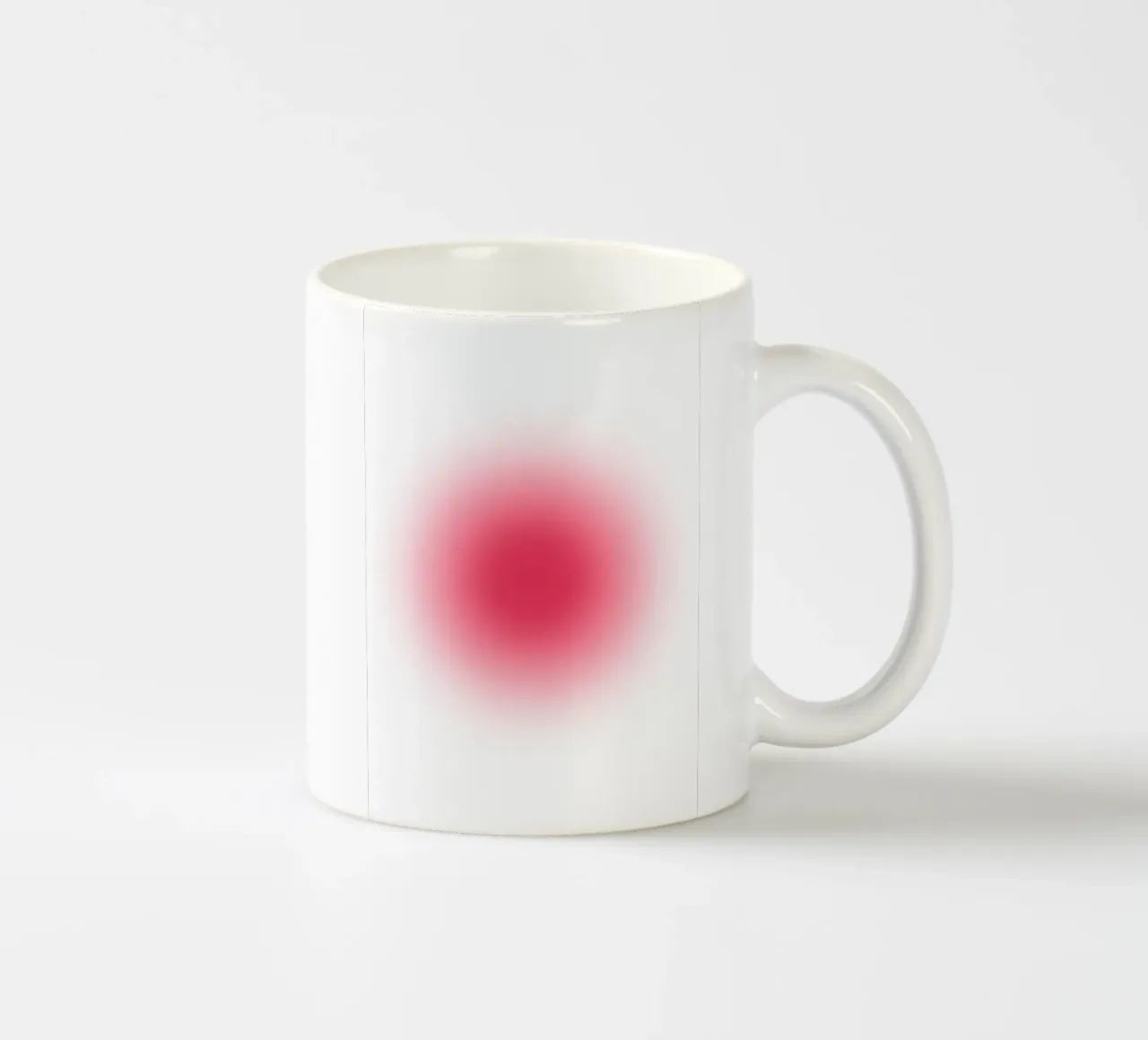 Levendige Fuchsia Roze Aura Verloop Abstracte Kunstdruk keramische mok van homdeco