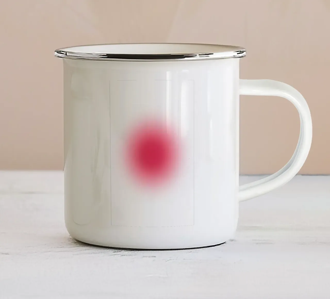 Levendige Fuchsia Roze Aura Verloop Abstracte Kunstdruk emaille mok van homdeco