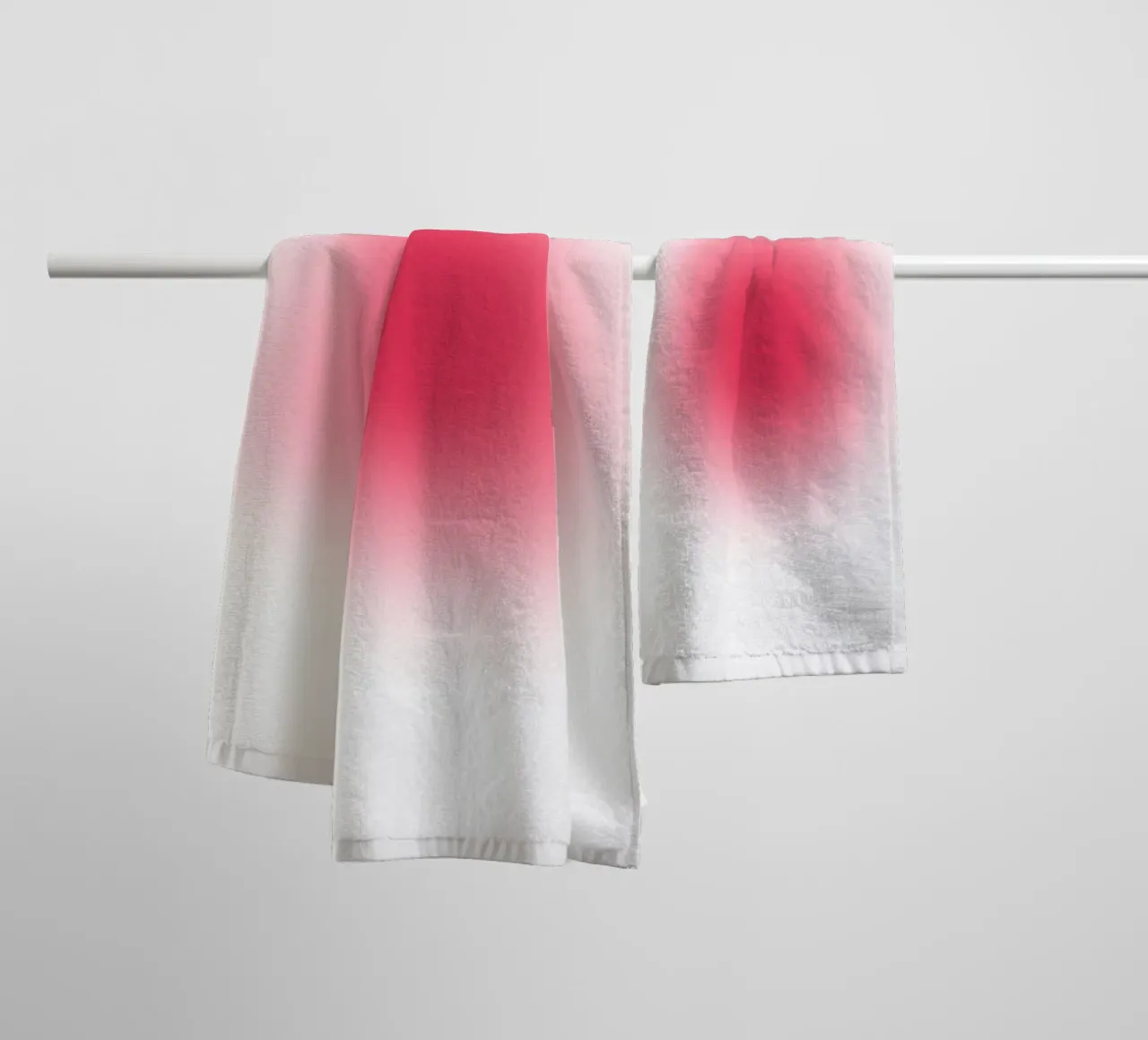 Levendige Fuchsia Roze Aura Verloop Abstracte Kunstdruk badhanddoek van homdeco