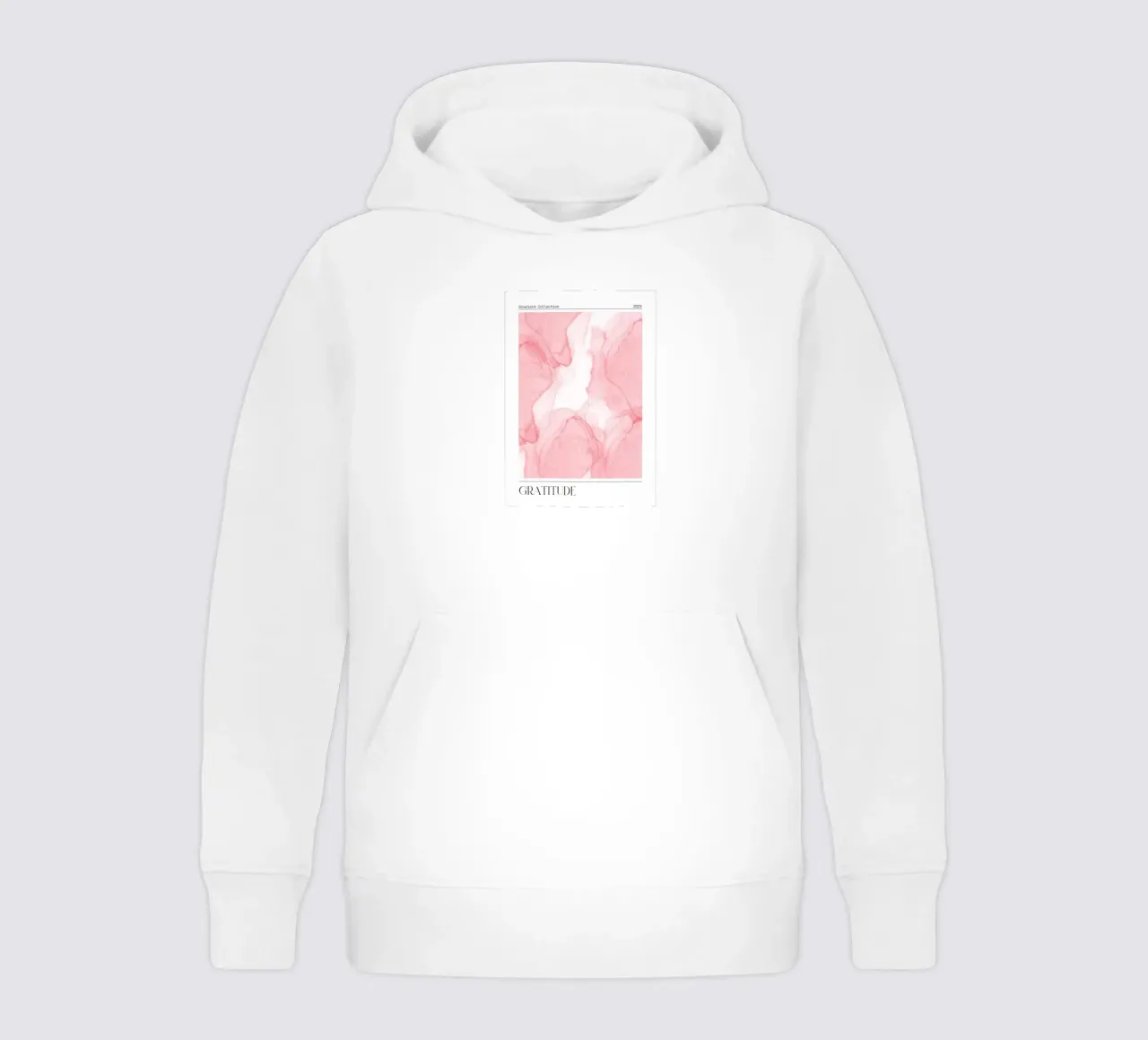 Collezione "Gratitudine" Marmo rosa astratto sfumato 2023 felpa bambino con cappuccio da homdeco