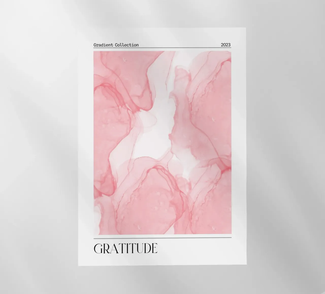 "Gratitude" Pink Marble Abstract Gradient Collection 2023 backlit film by homdeco