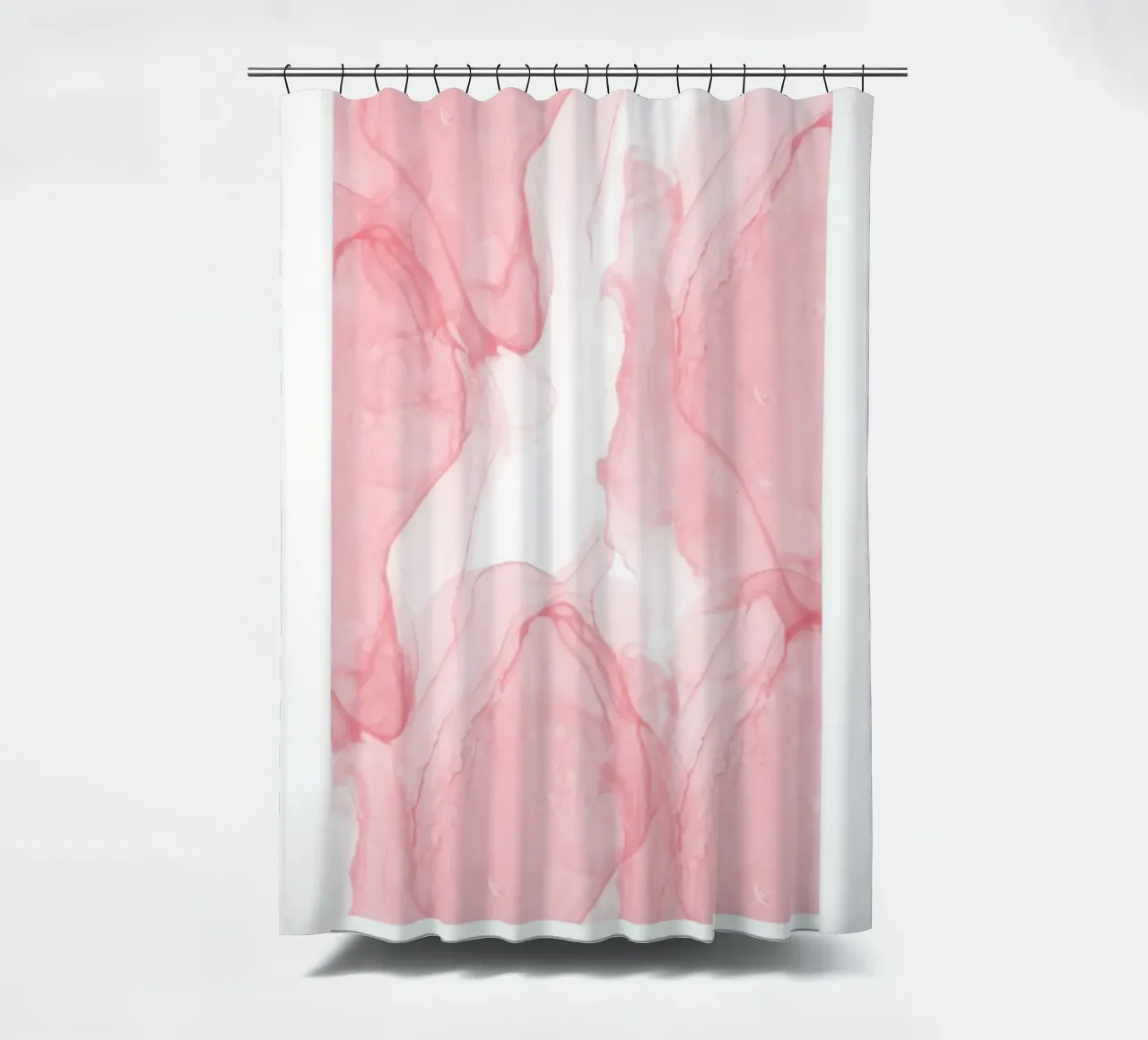 "Dankbaarheid" Roze Marmer Abstract Kleurverloop Collectie 2023 douchegordijn van homdeco