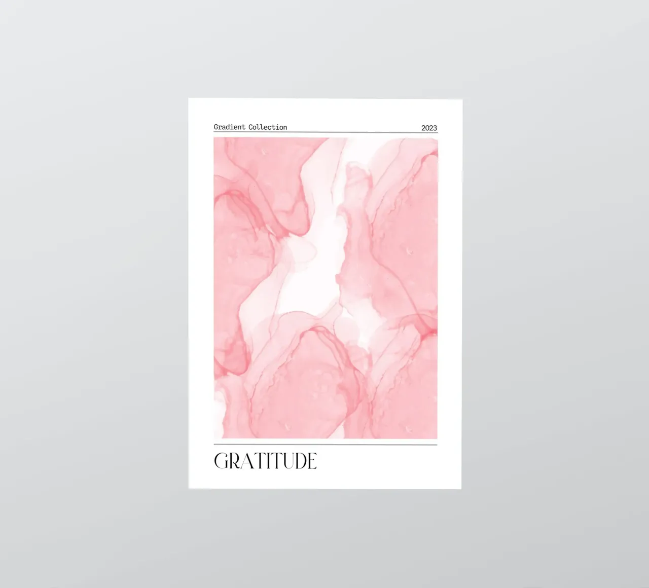 "Gratitude" Rose Marble Abstract Gradient Collection 2023 autocollant de homdeco