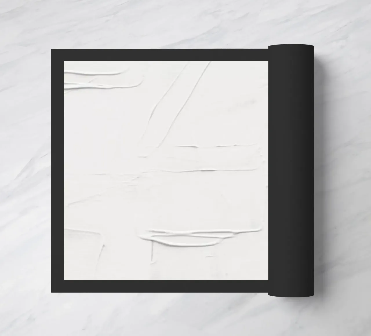 Abstracto blanco minimalista felpudo de Ingrid Beddoes