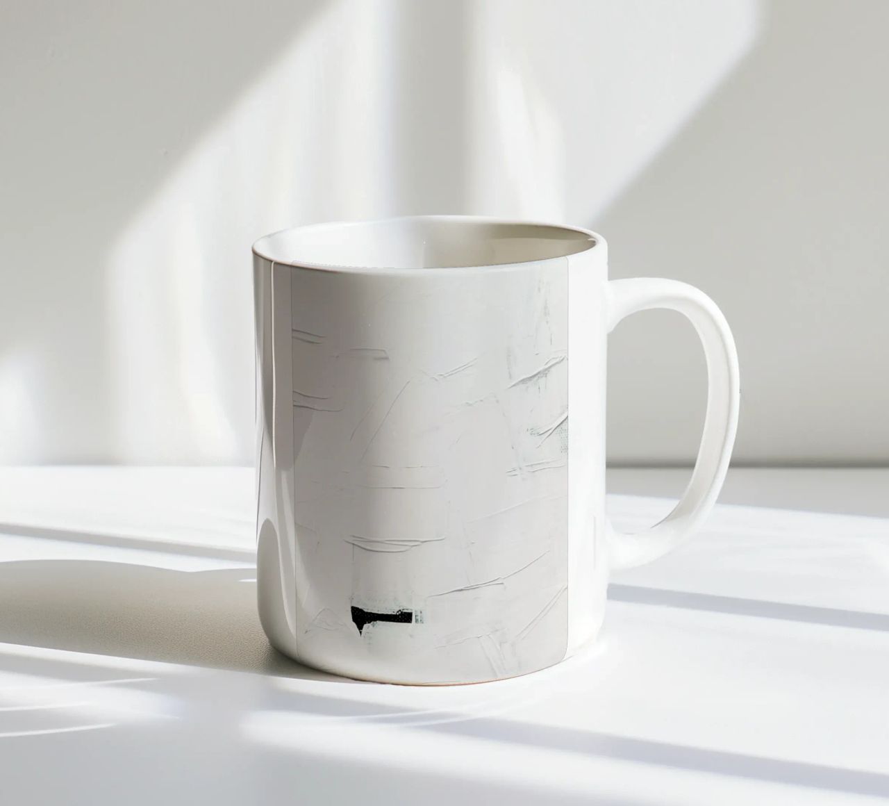 Minimal White Abstract tazza in ceramica da Ingrid Beddoes