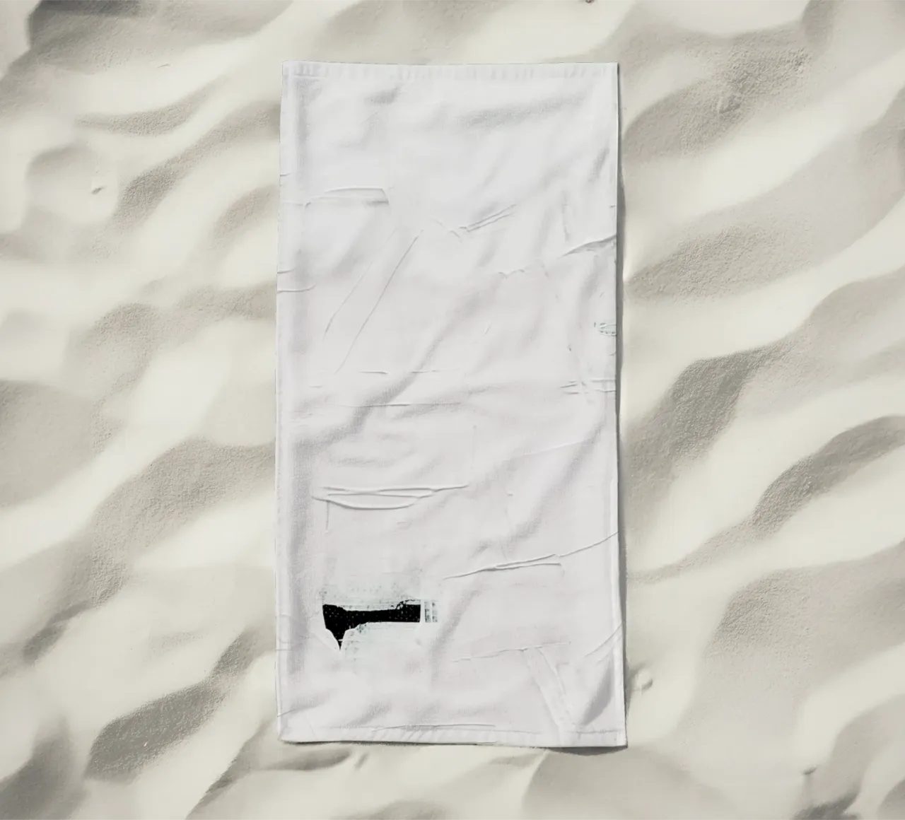 Abstracto blanco minimalista toalla de playa de Ingrid Beddoes