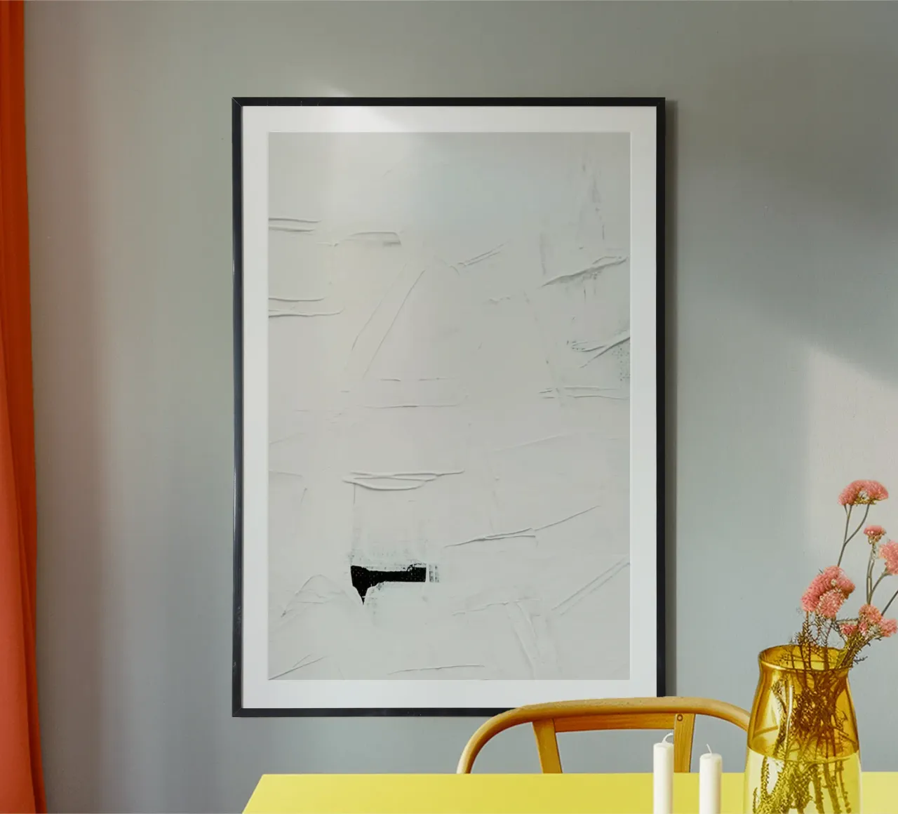 Minimal White Abstract poster da Ingrid Beddoes