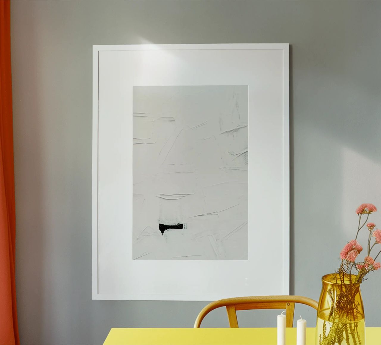 Minimal White Abstract carta hahnemühle da Ingrid Beddoes