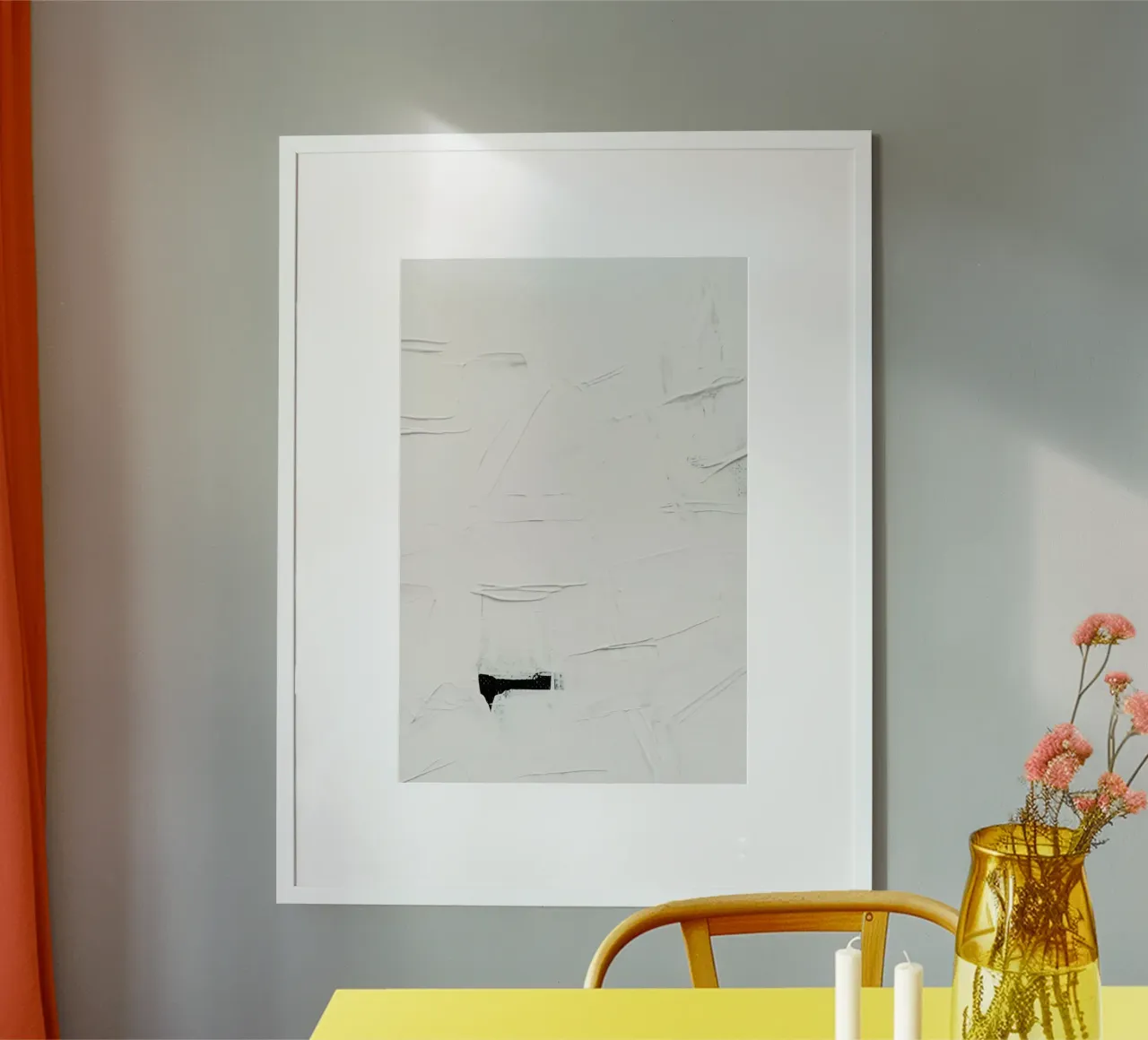 Minimal White Abstract poster da Ingrid Beddoes