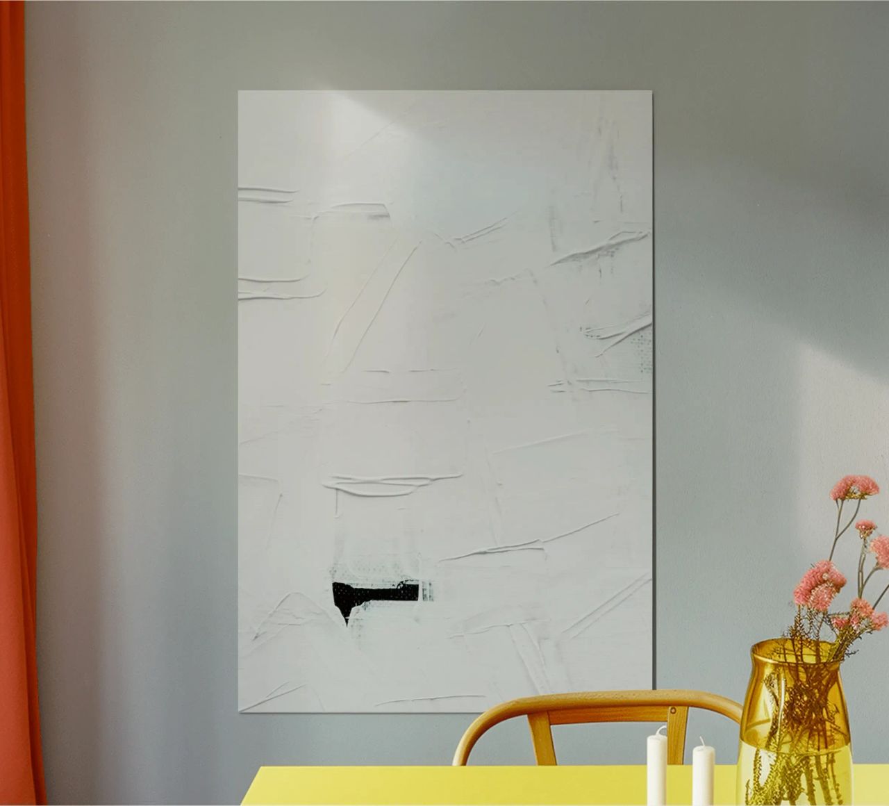 Minimal White Abstract carta hahnemühle da Ingrid Beddoes