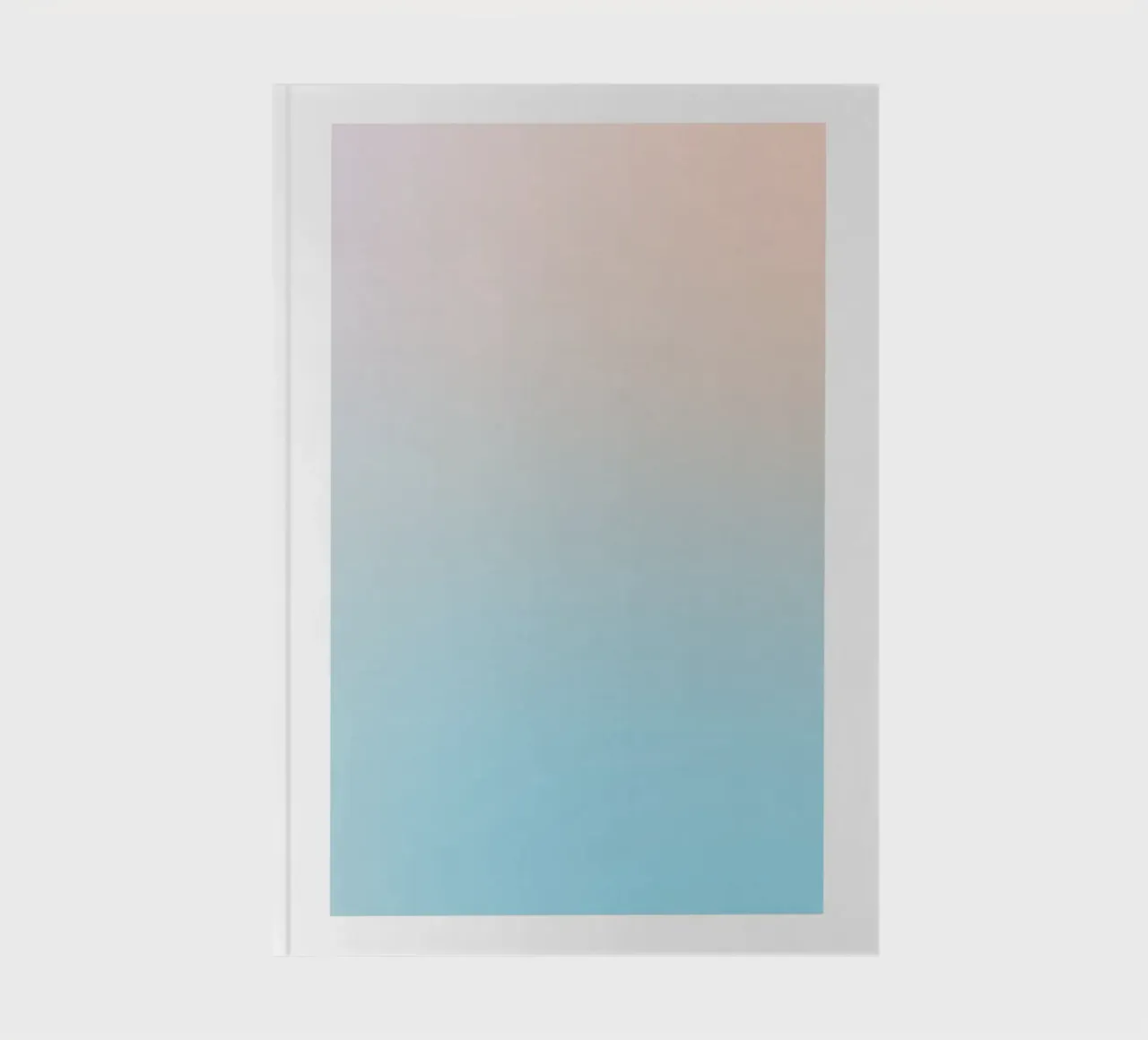 Serene Peach Blue Gradient Abstract Wall Art Print notebook by homdeco