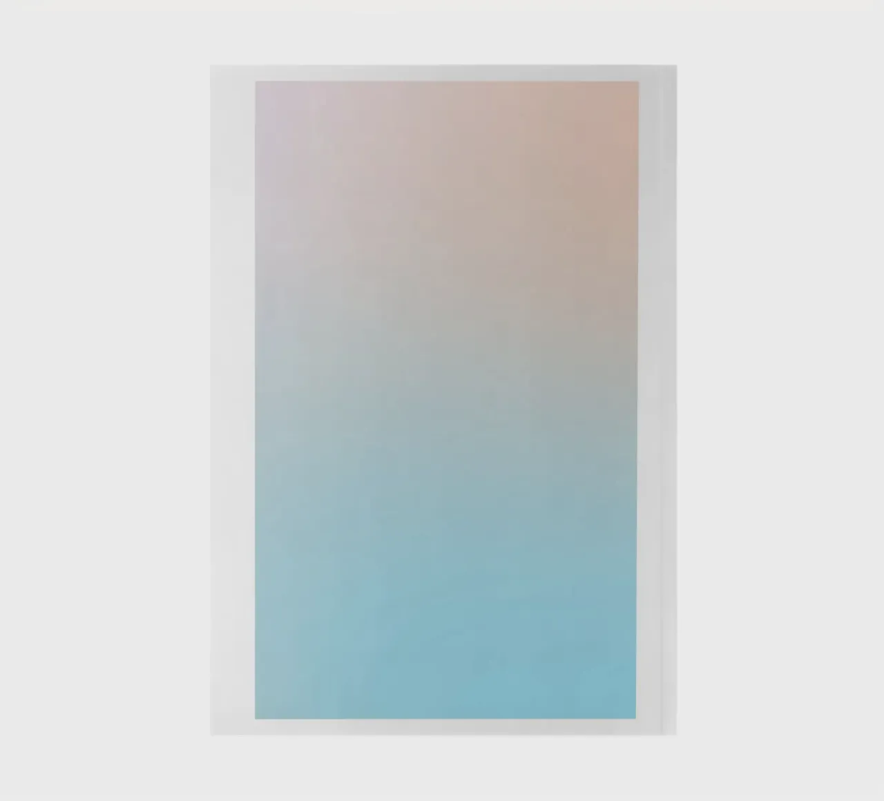 Serene Peach Blue Gradient Abstract Wall Art Print notebook by homdeco
