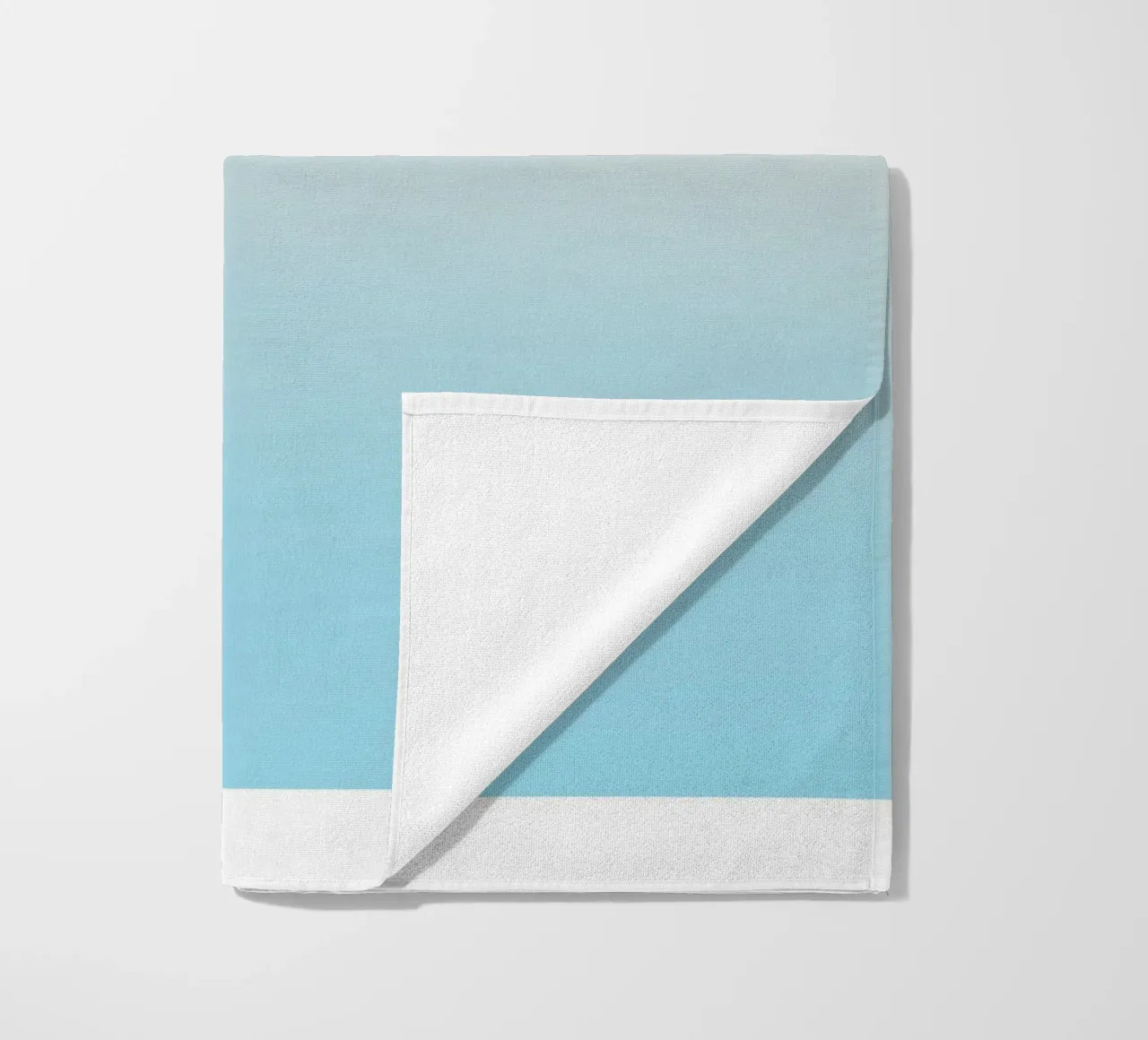 Serene Peach Blue Gradient Abstract Wall Art Print beach towel by homdeco
