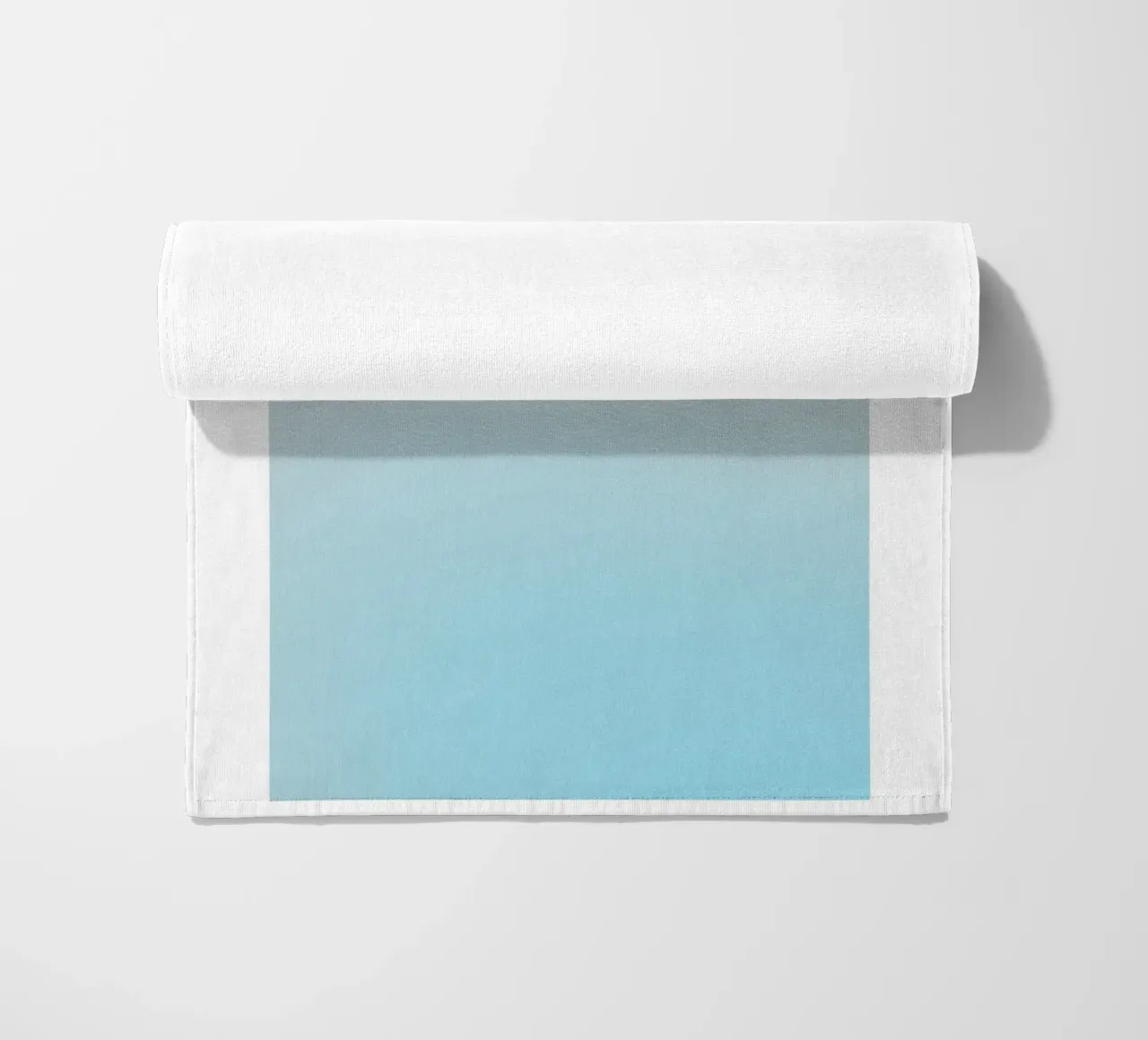 Serene Peach Blue Gradient Abstract Wall Art Print beach towel by homdeco
