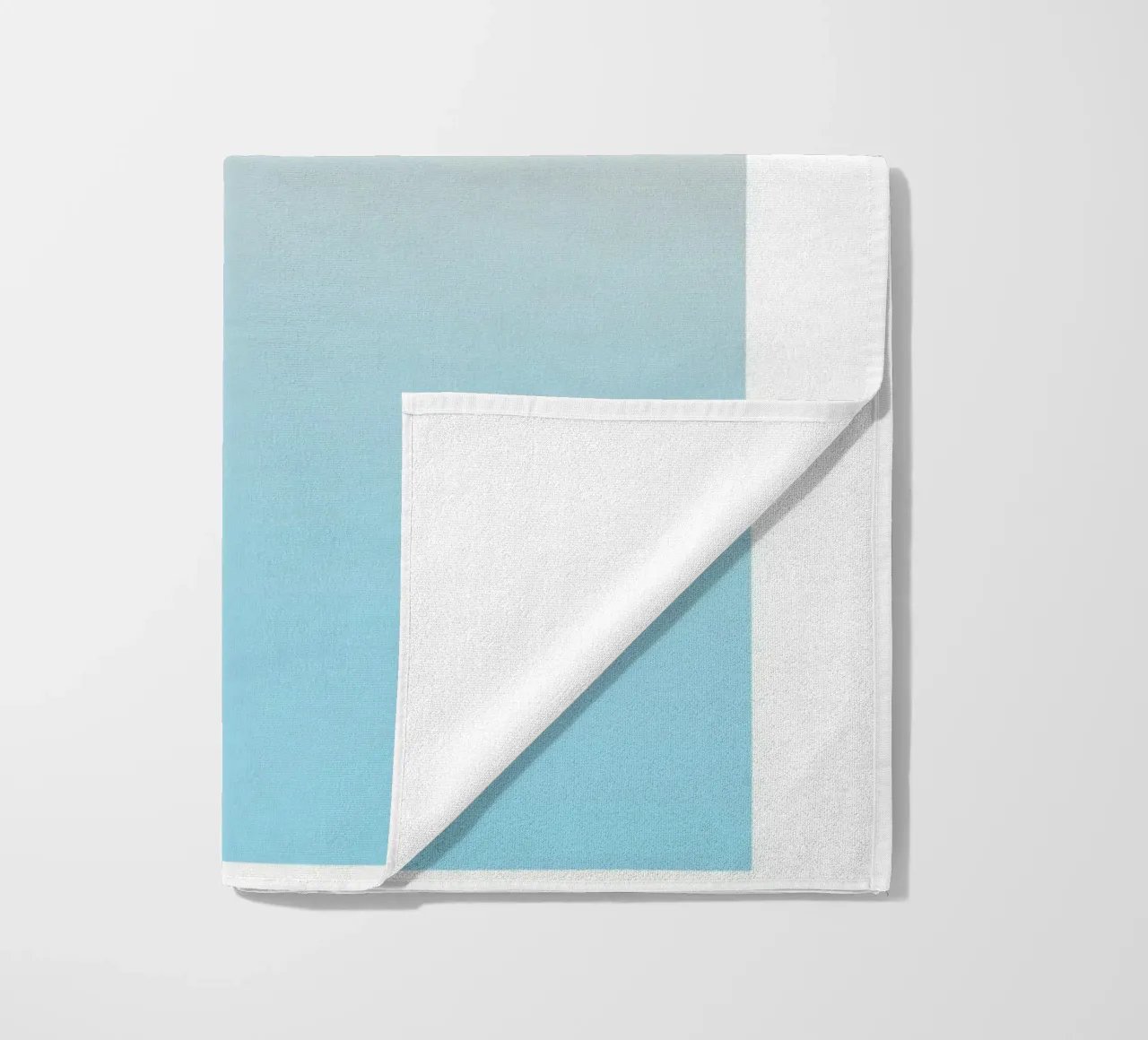 Serene Peach Blue Gradient Abstract Wall Art Print beach towel by homdeco