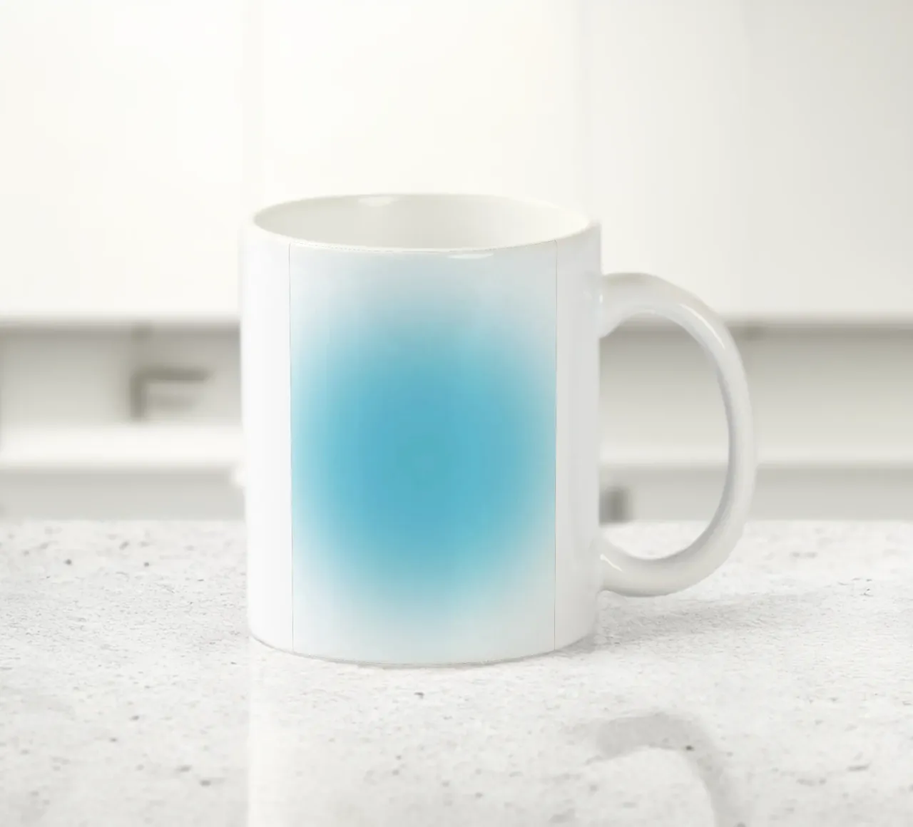 Verträumte himmelblaue Aura Gradient abstrakte Poster Kunst Keramik Tasse von homdeco