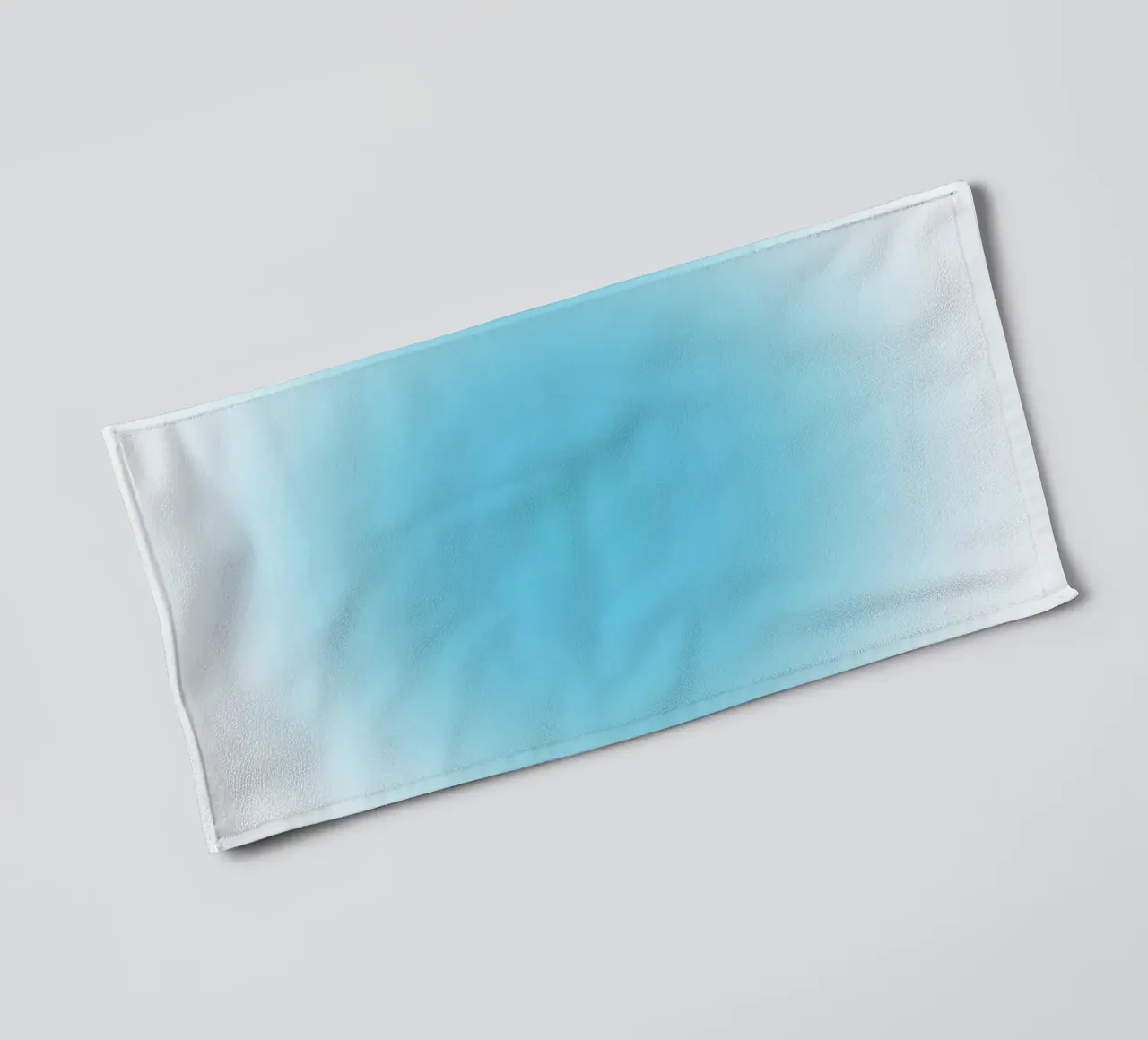 Dreamy Sky Blue Aura Gradient Abstract Poster Art towel by homdeco