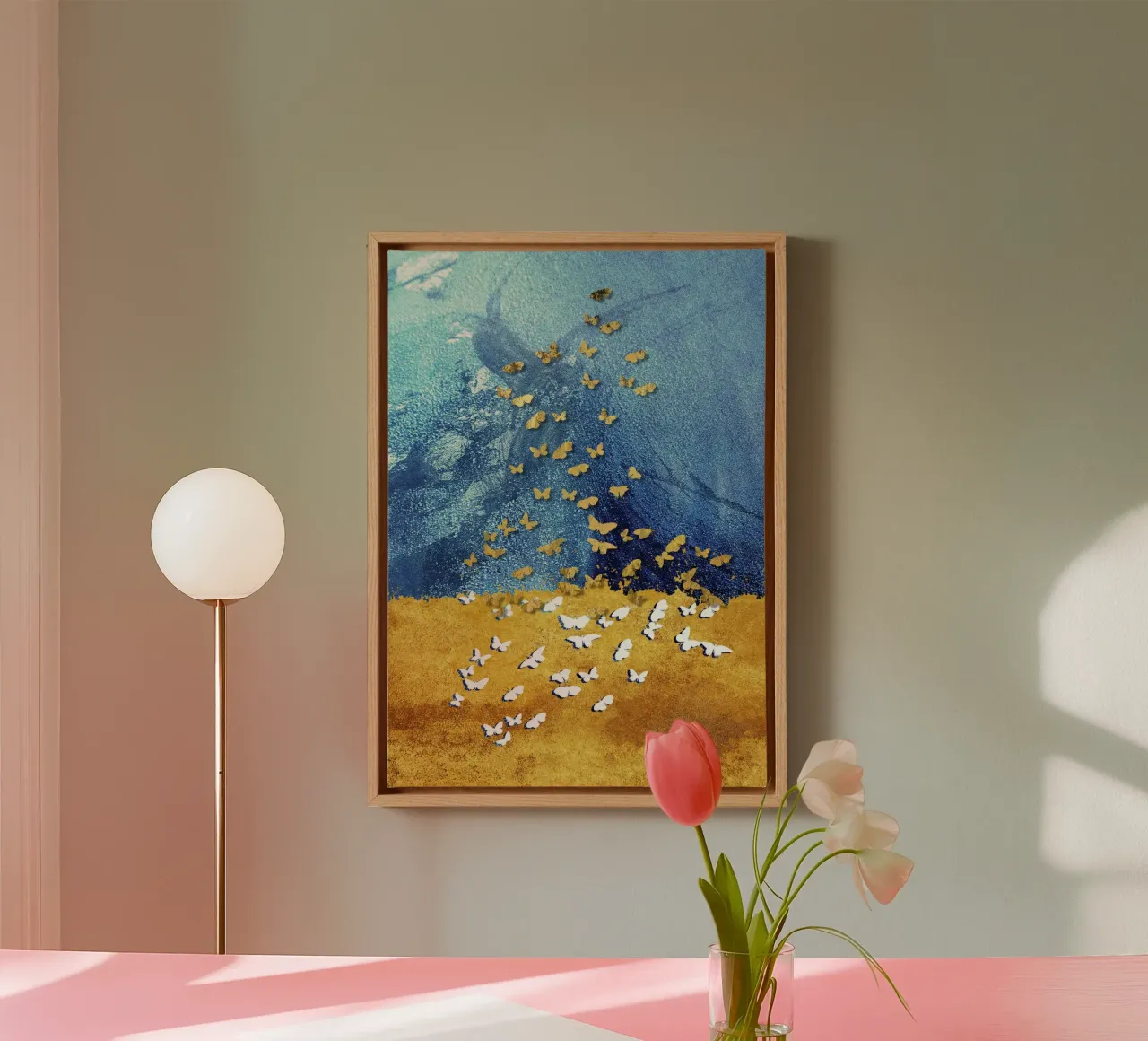 abstract butterfly tela con Cornice a cassetta da vintageshop