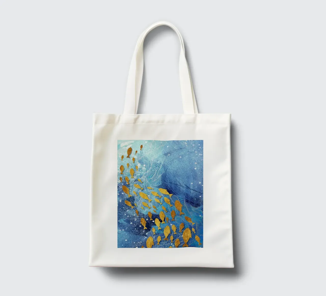 abstract fish borsa in juta da vintageshop
