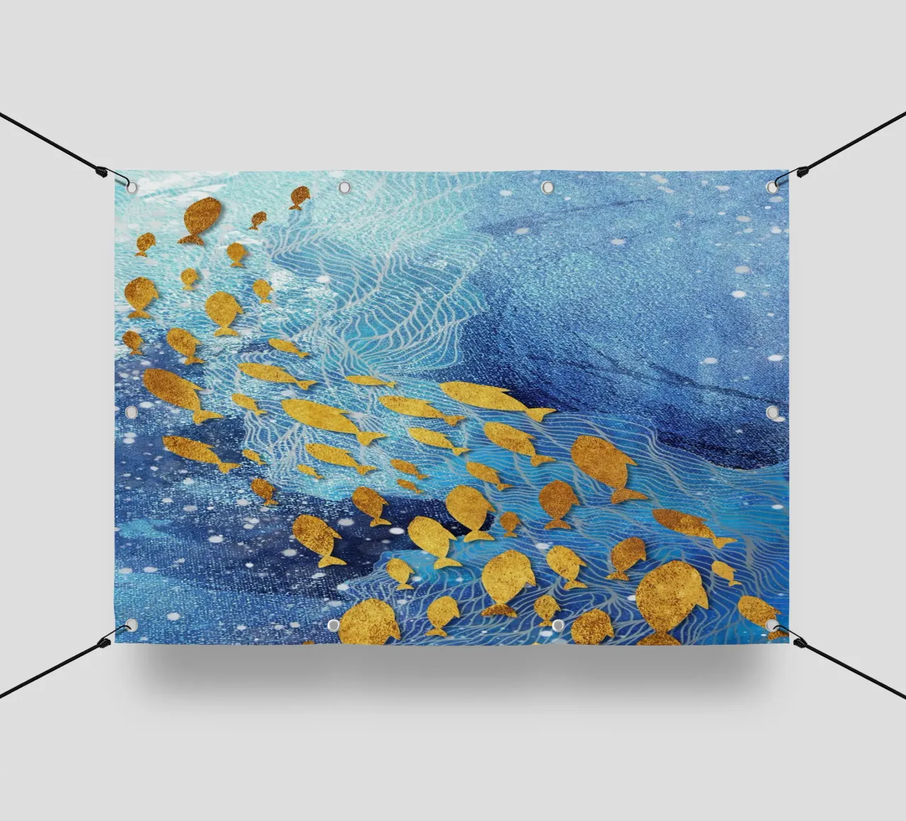 abstract fish telo in pvc da vintageshop