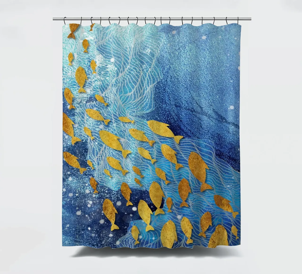 abstract fish tenda da doccia da vintageshop