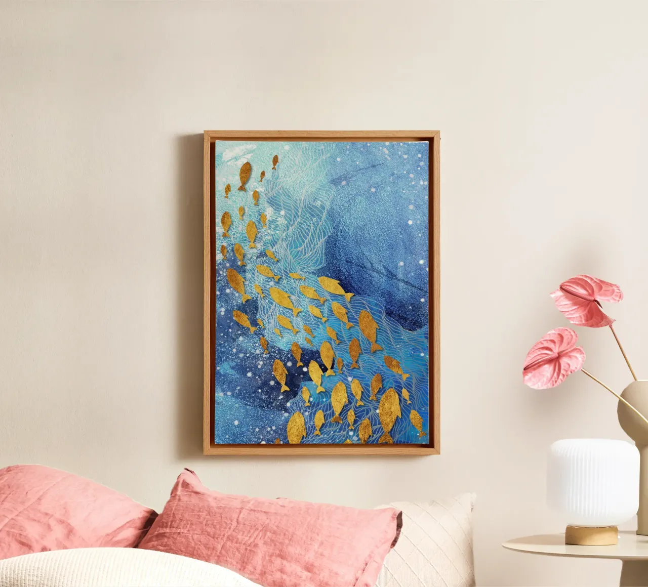 abstract fish tela da vintageshop