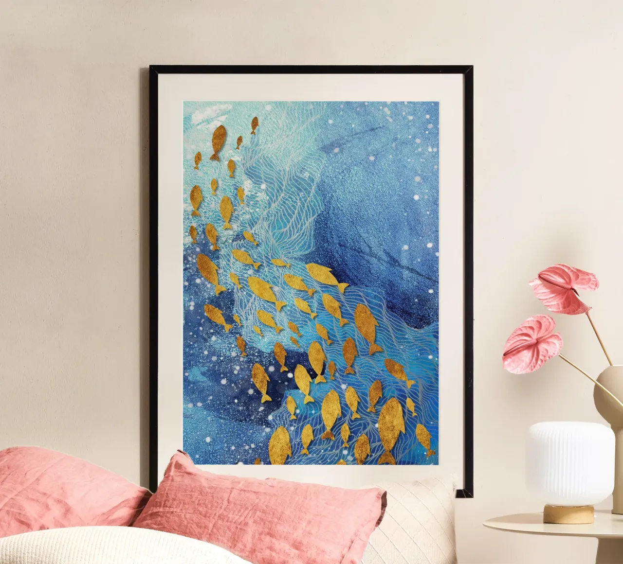 abstract fish poster da vintageshop