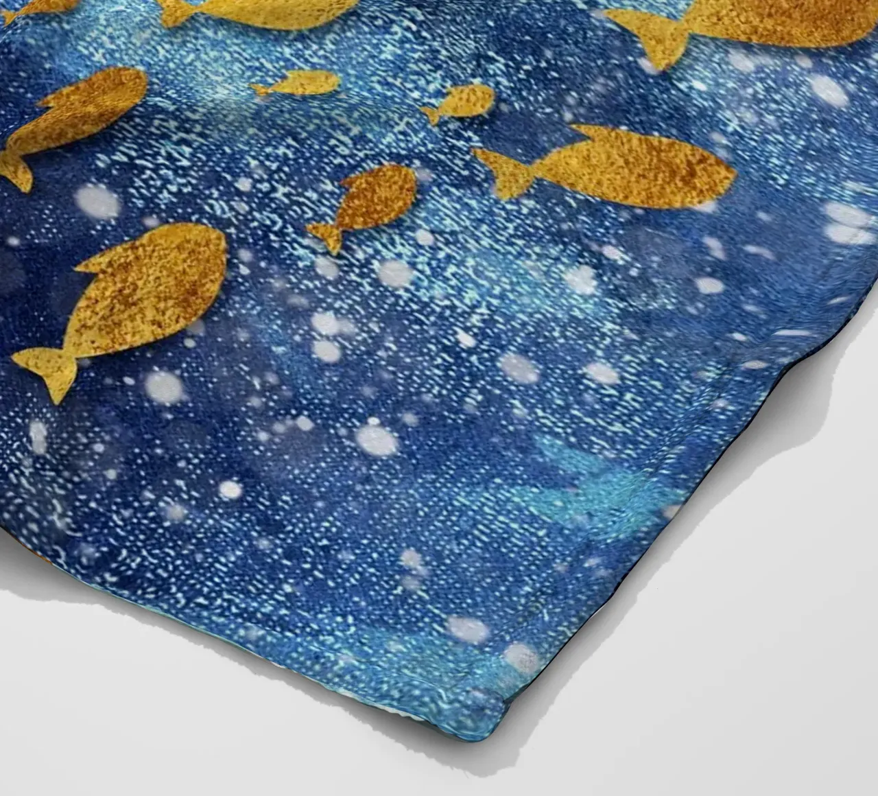 goldfish abstract art coperta in pile da vintageshop
