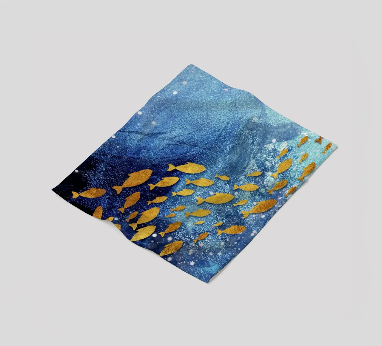 goldfish abstract art coperta in pile da vintageshop