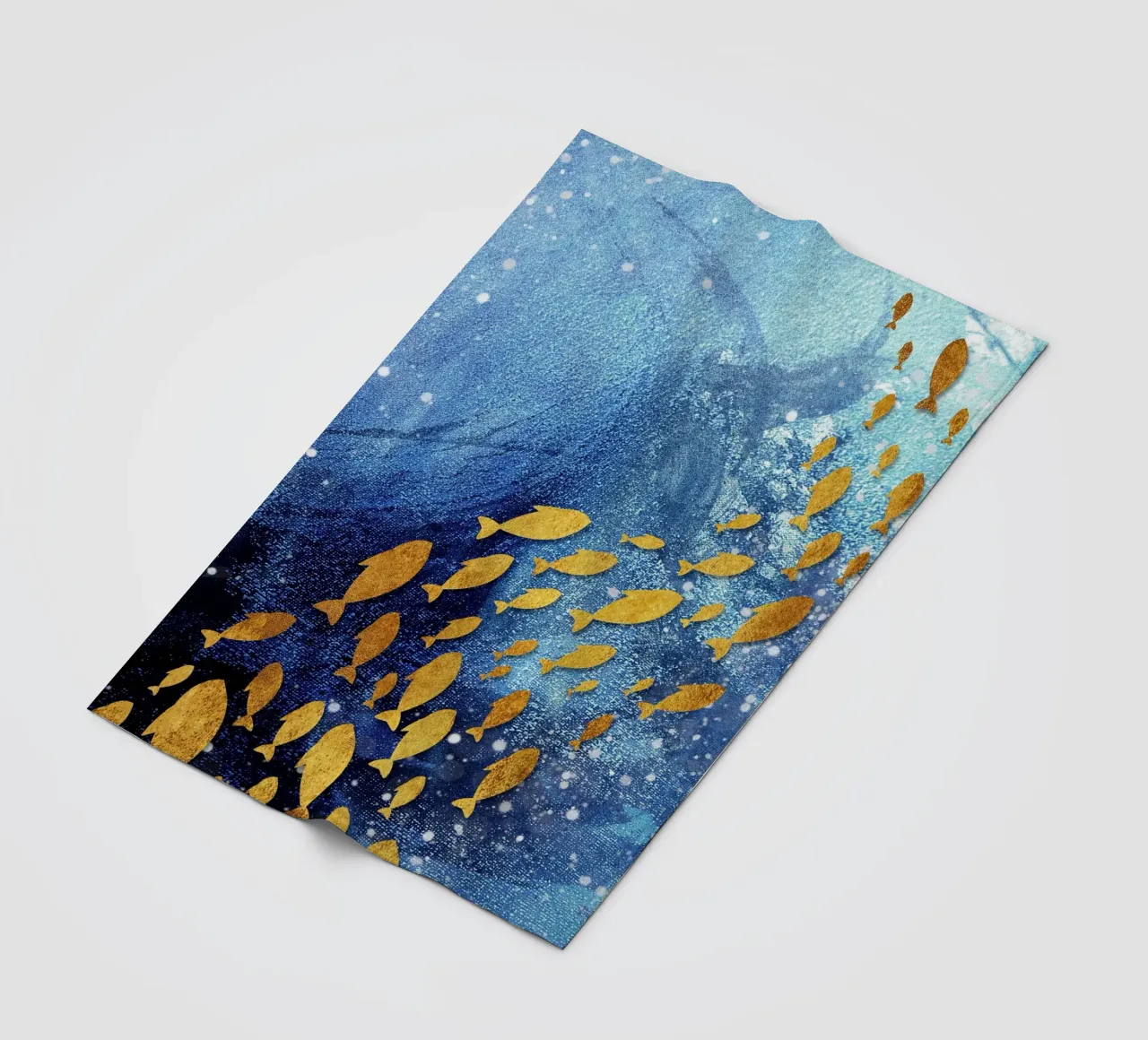 goldfish abstract art coperta in pile da vintageshop
