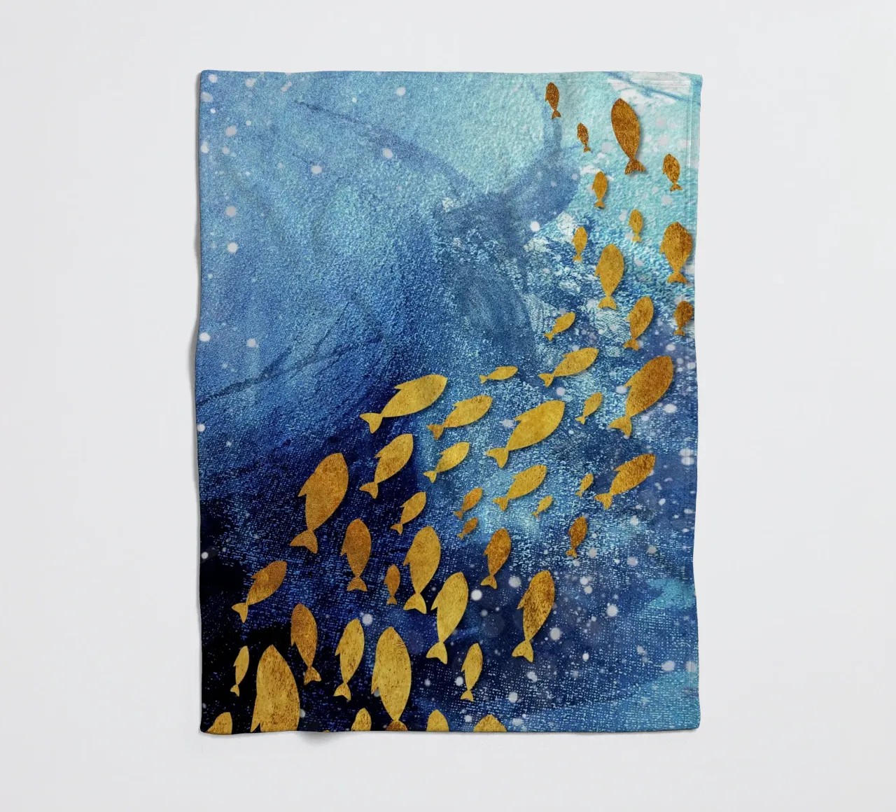 goldfish abstract art coperta in pile da vintageshop
