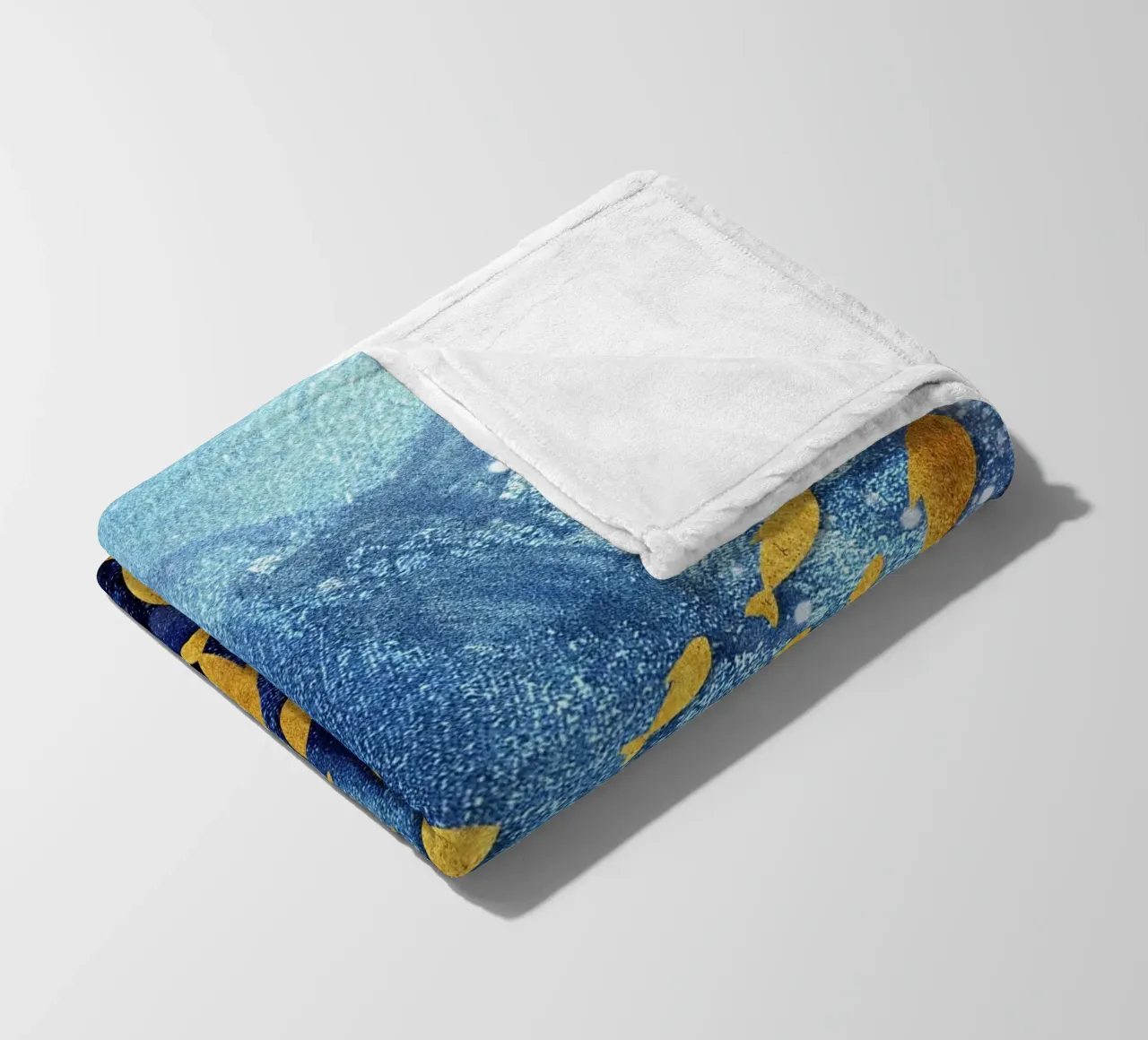 goldfish abstract art coperta in pile da vintageshop