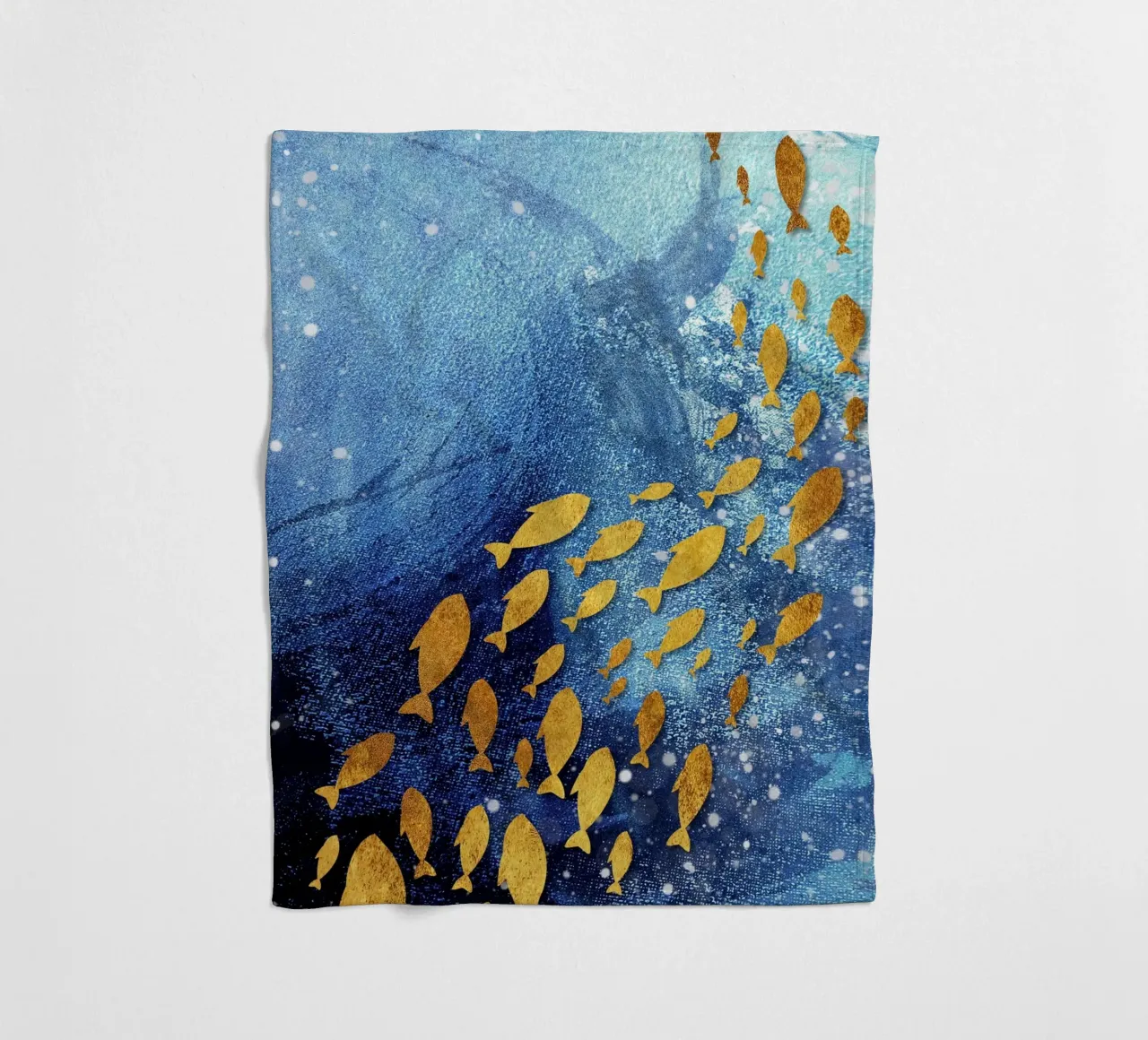 goldfish abstract art coperta in pile da vintageshop
