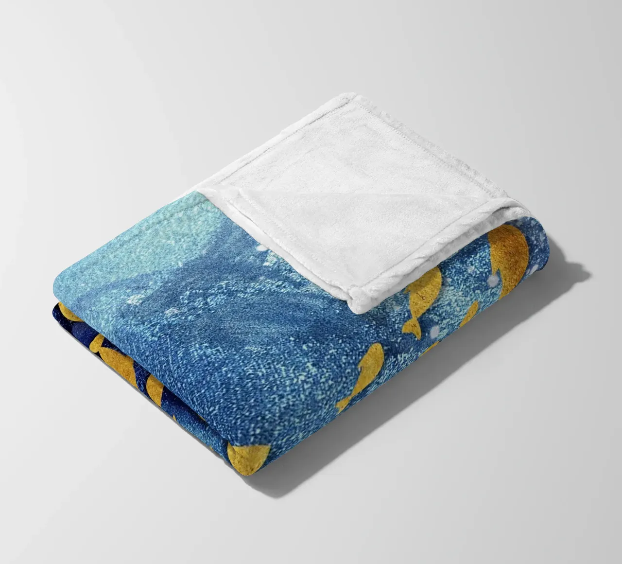 goldfish abstract art coperta in pile da vintageshop