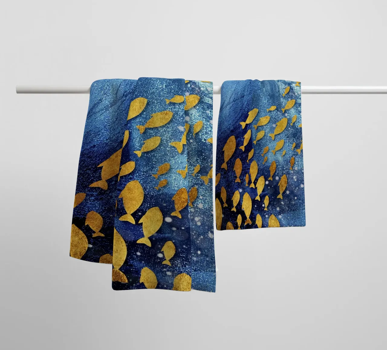 goldfish abstract art asciugamano da bagno da vintageshop