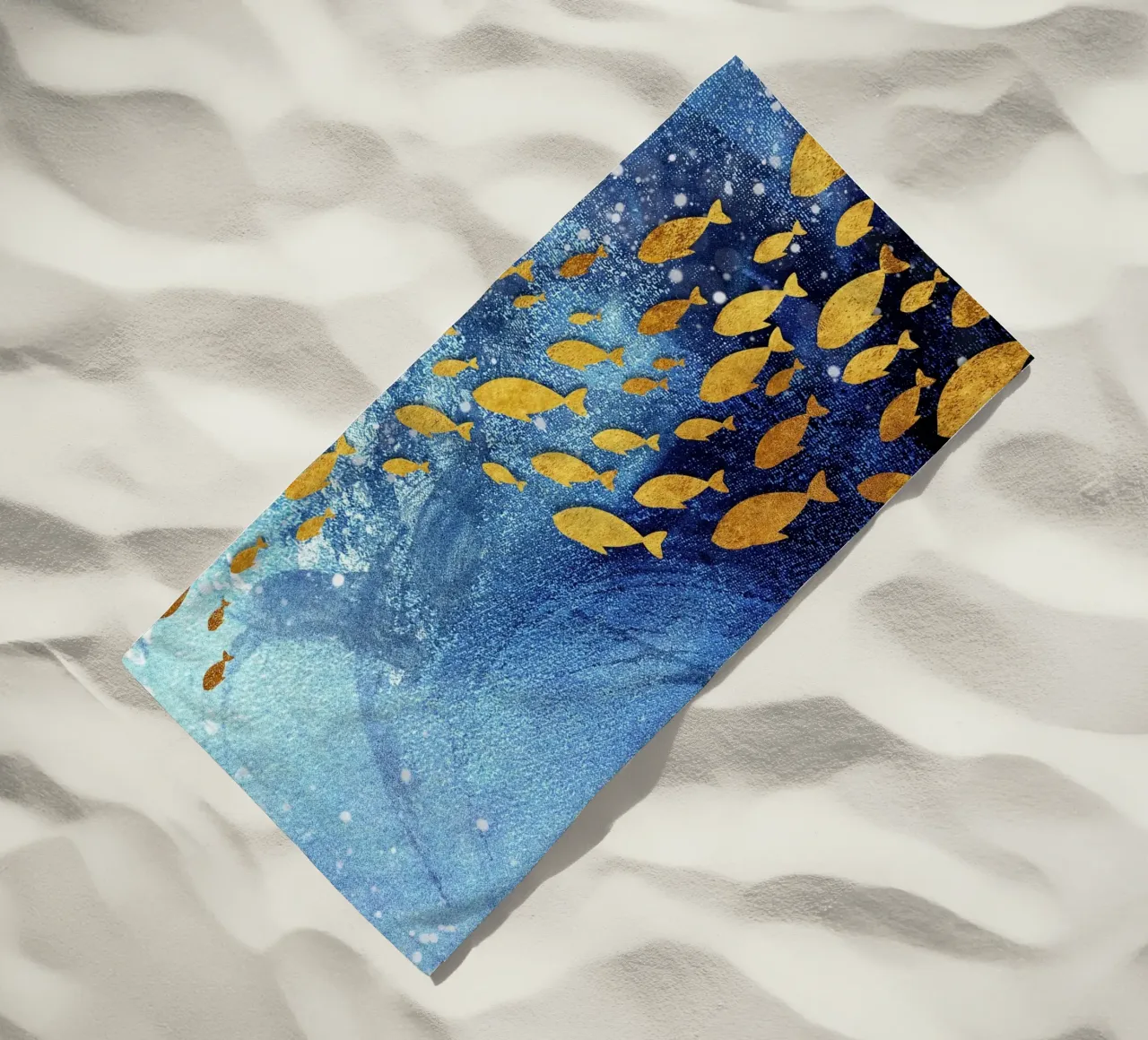 goldfish abstract art telo mare da vintageshop