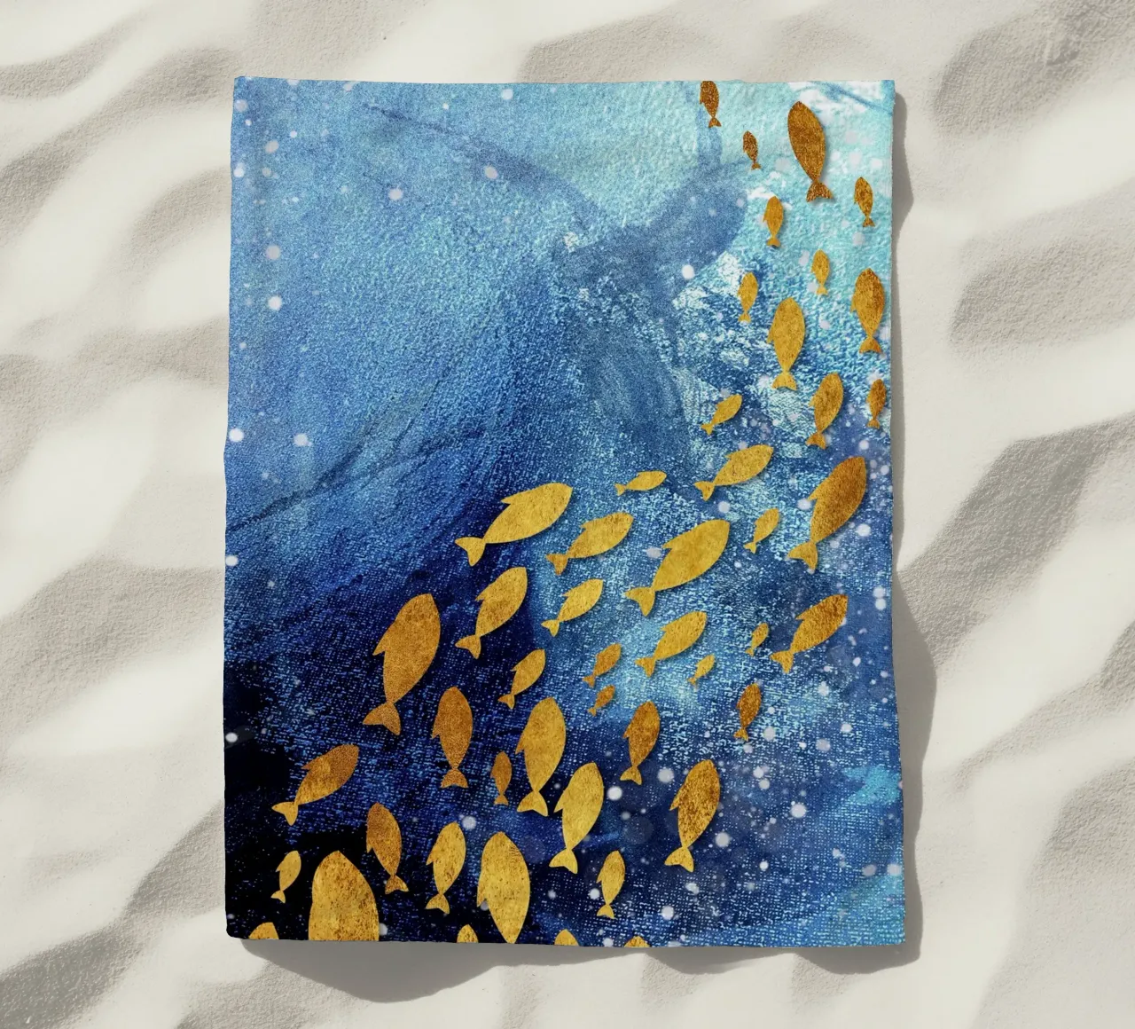 goldfish abstract art telo mare da vintageshop