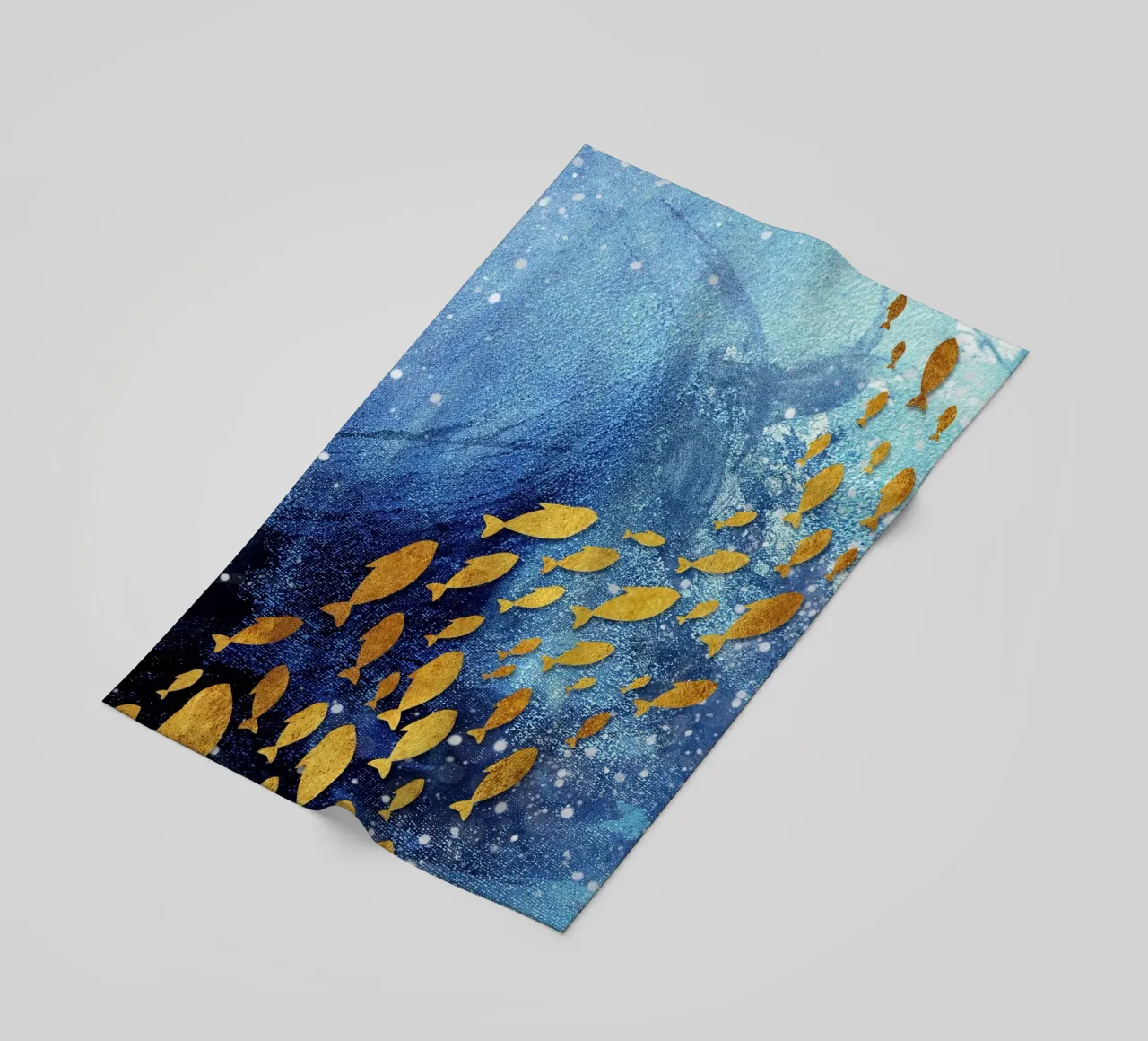 goldfish abstract art telo mare da vintageshop