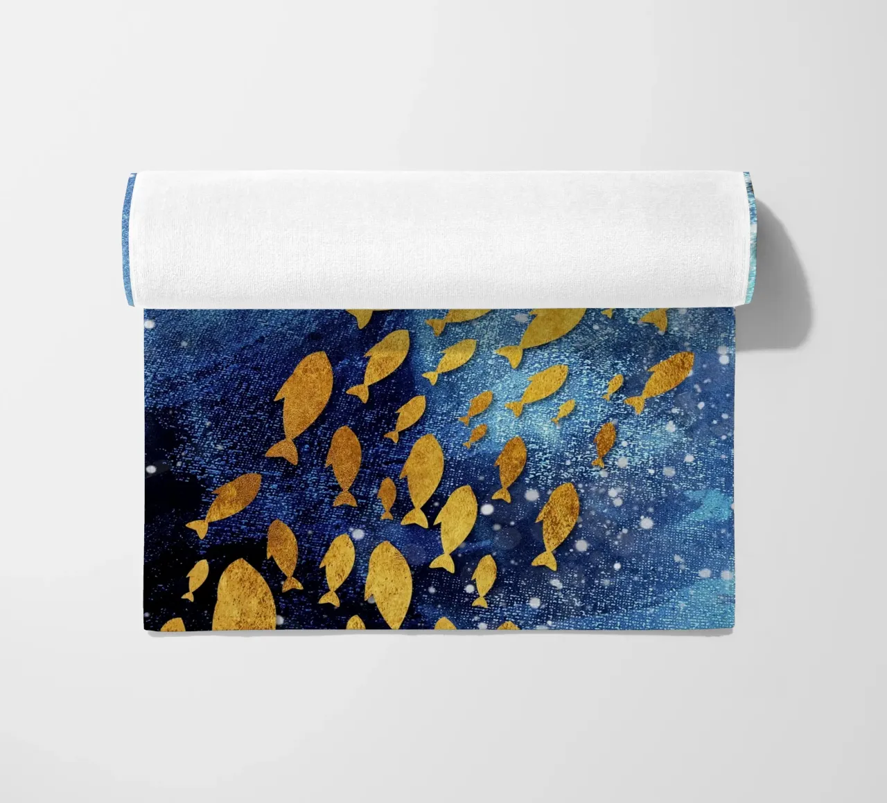 goldfish abstract art telo mare da vintageshop