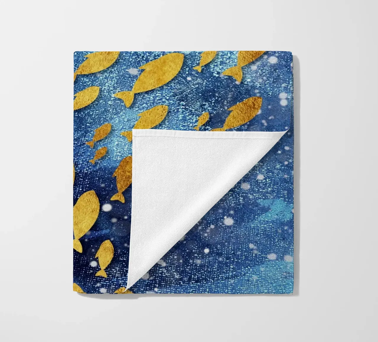 goldfish abstract art telo mare da vintageshop