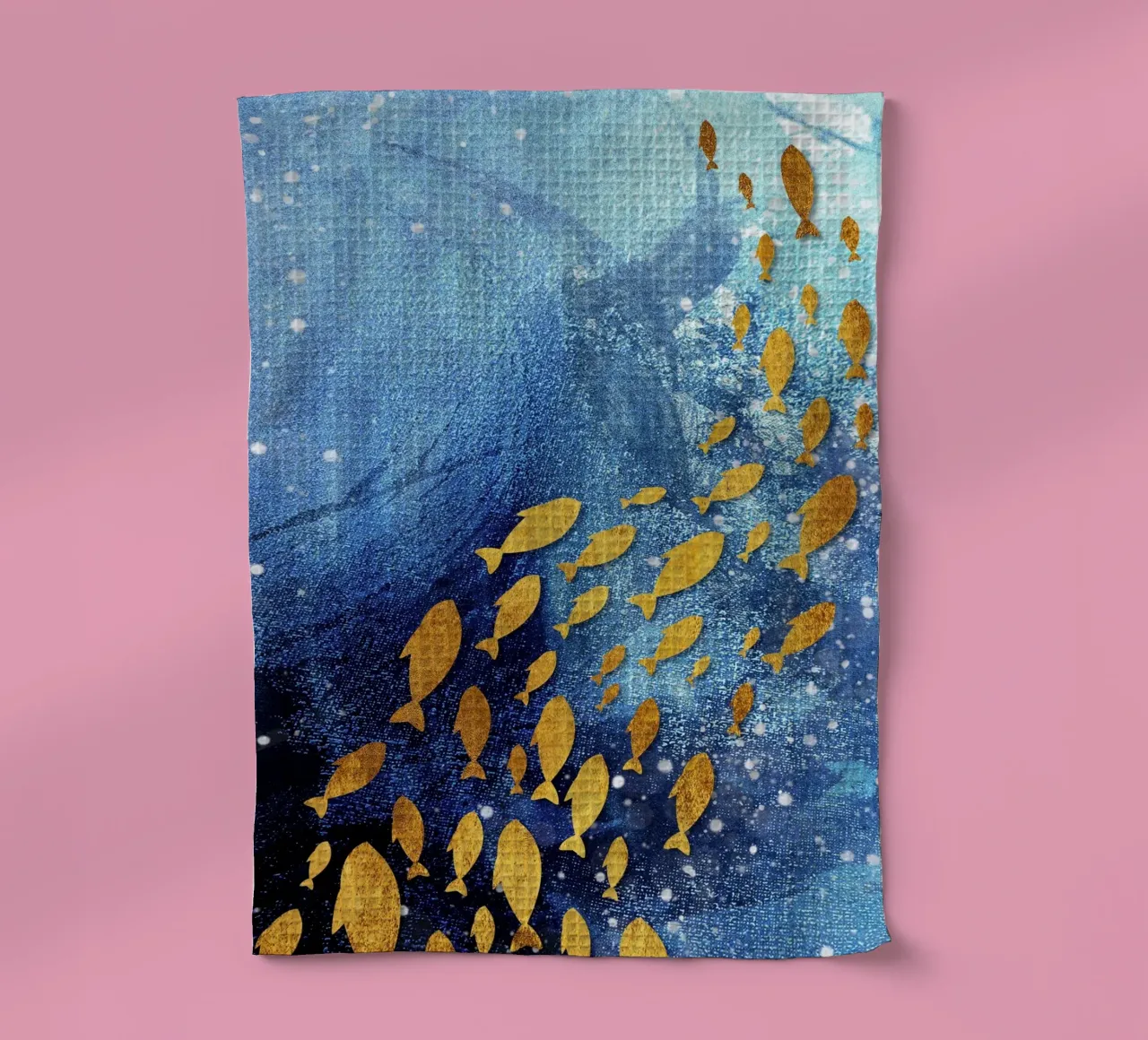goldfish abstract art canovaccio da cucina da vintageshop
