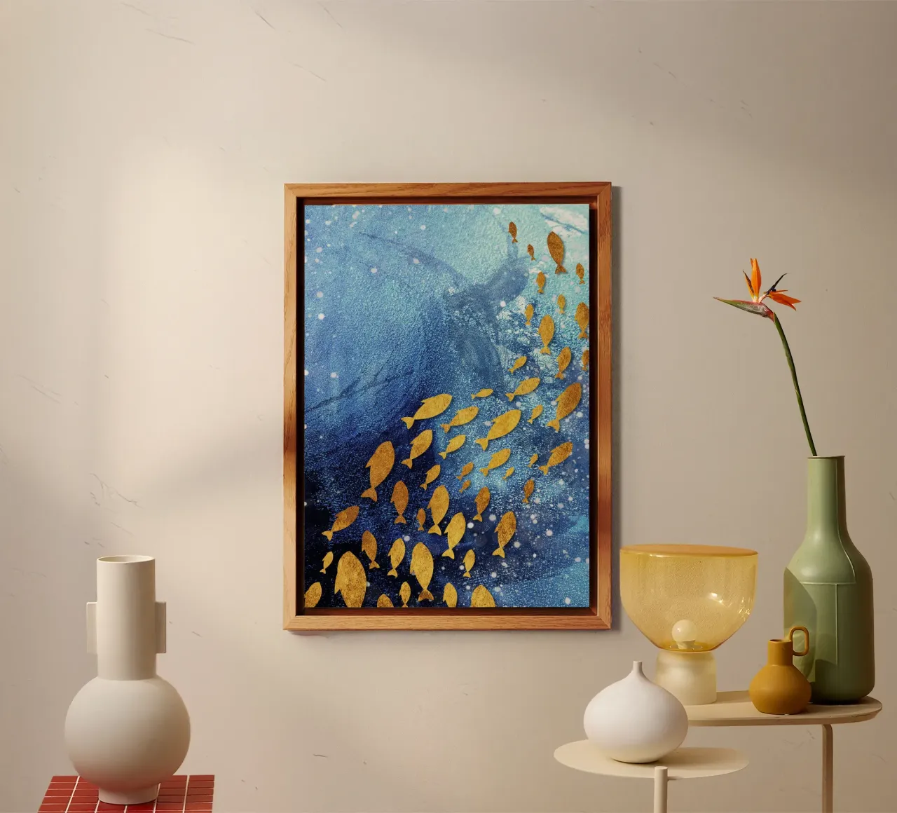goldfish abstract art alluminio dibond da vintageshop