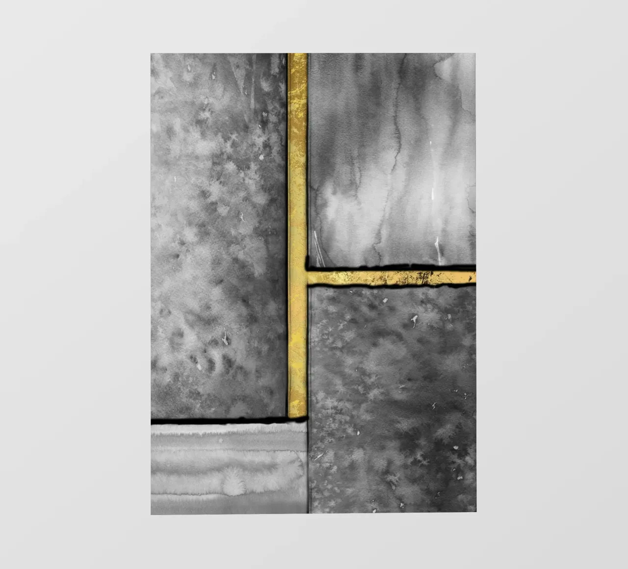 abstract art gray paintings with golden lines pellicola backlit da vintageshop