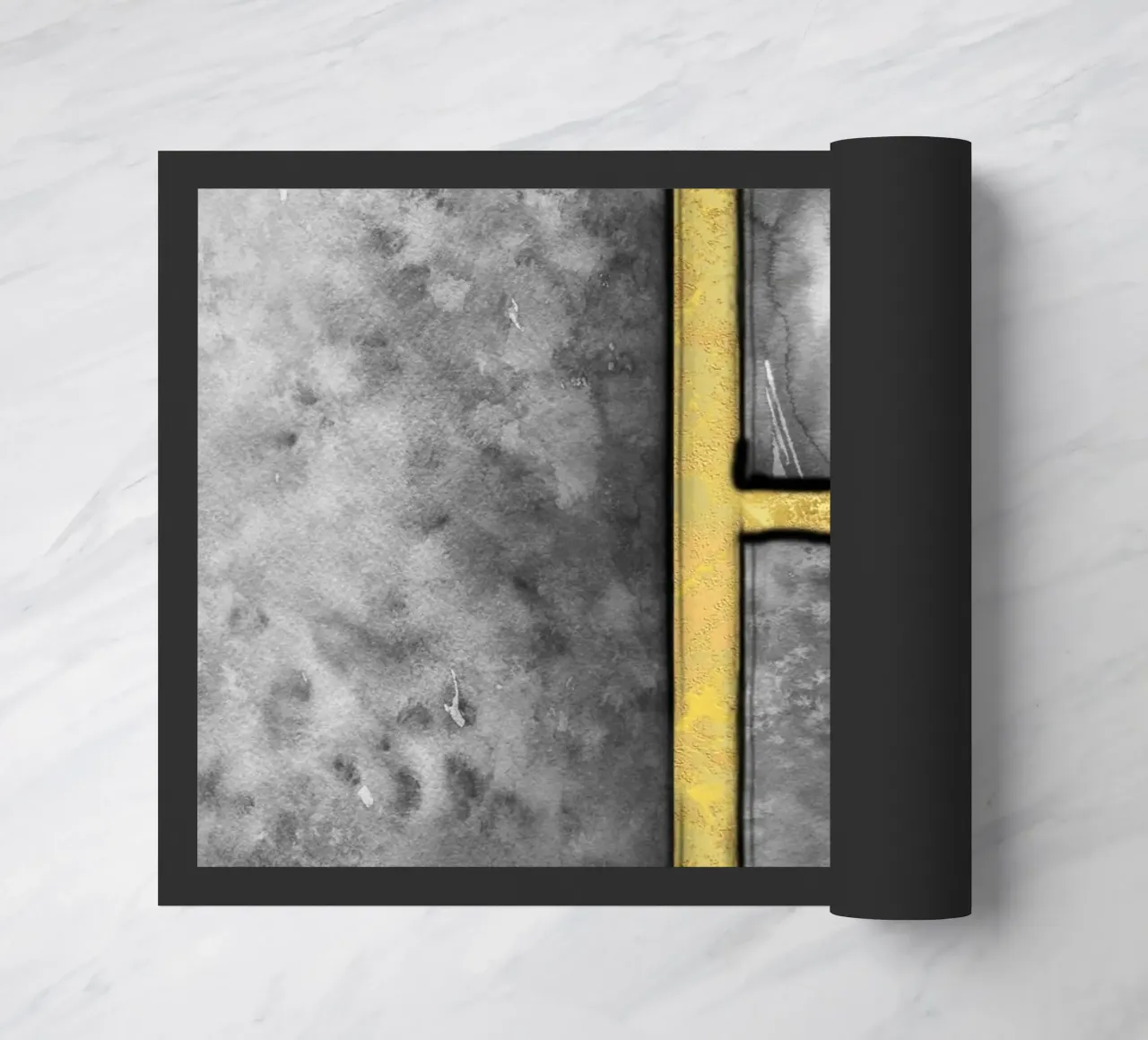 abstract art gray paintings with golden lines zerbino da vintageshop