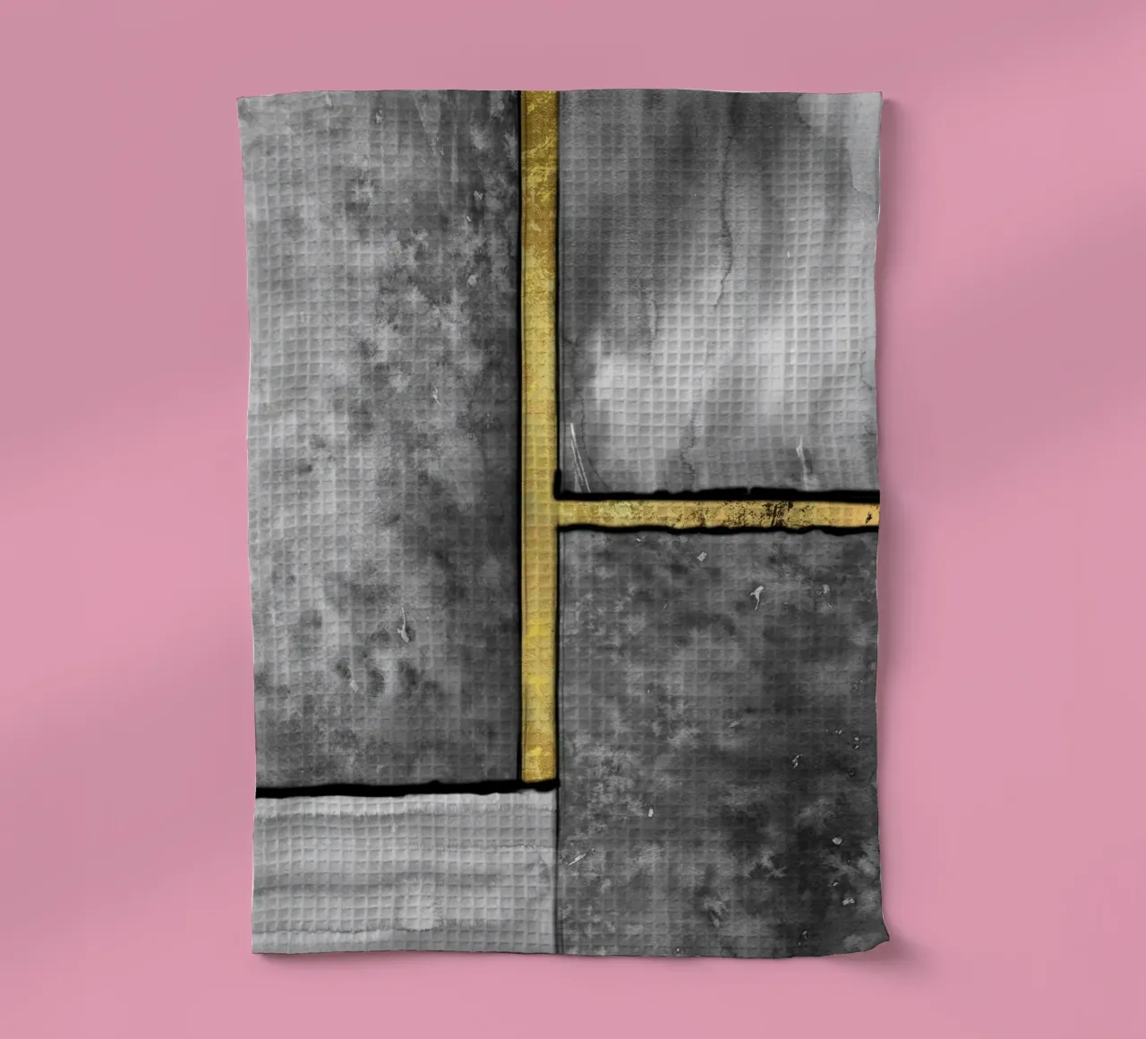 abstract art gray paintings with golden lines canovaccio da cucina da vintageshop