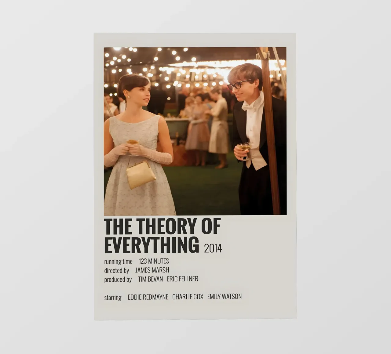THE THEORY OF EVERYTHING 2014 telo in pvc da MVFminimalist