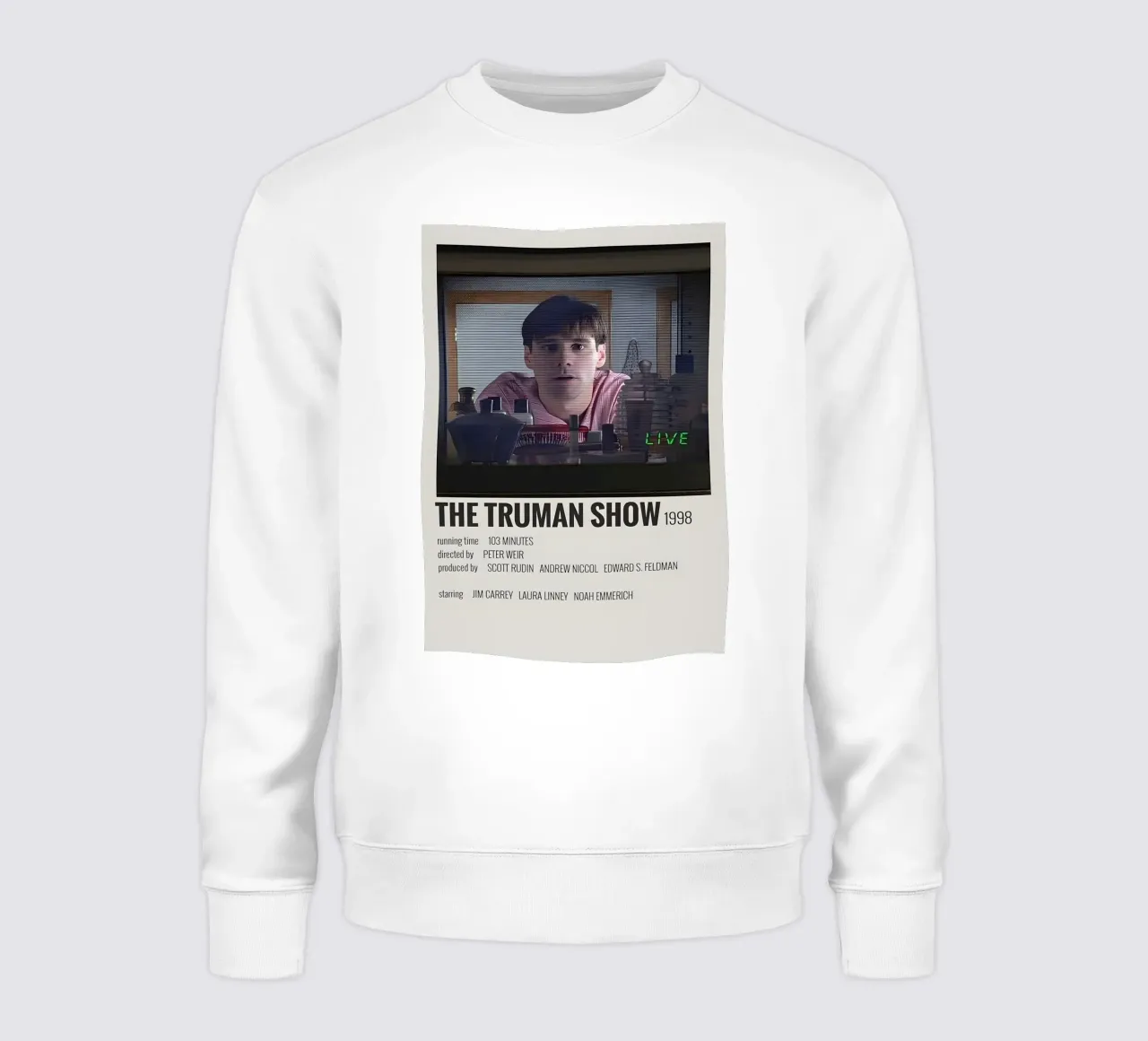 THE TRUMAN SHOW 1998 felpa da MVFminimalist