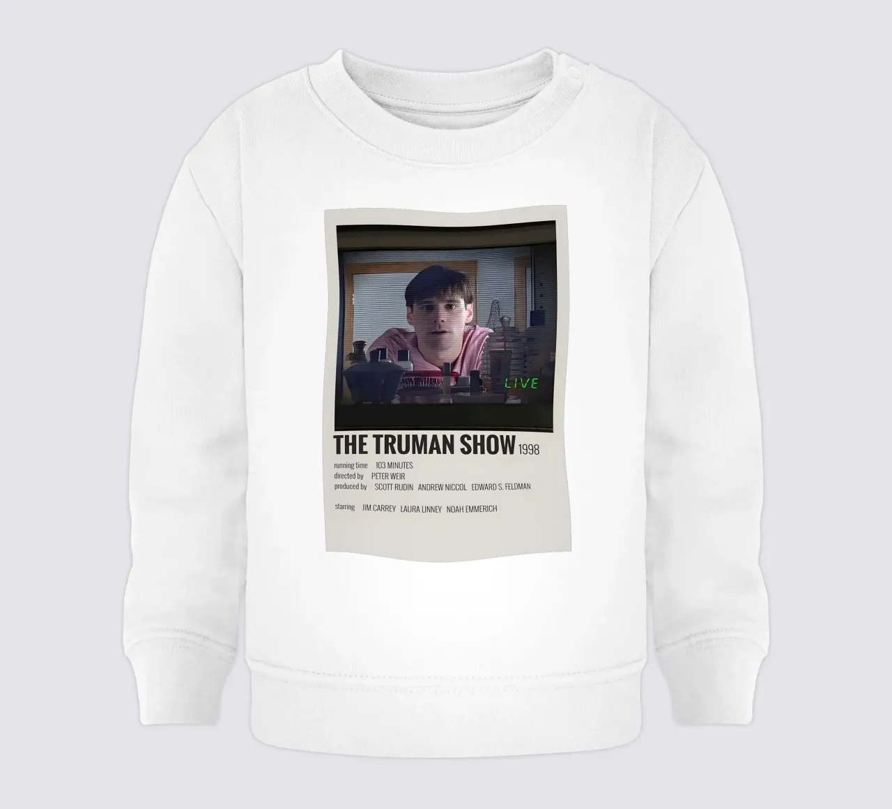 THE TRUMAN SHOW 1998 felpa neonato da MVFminimalist